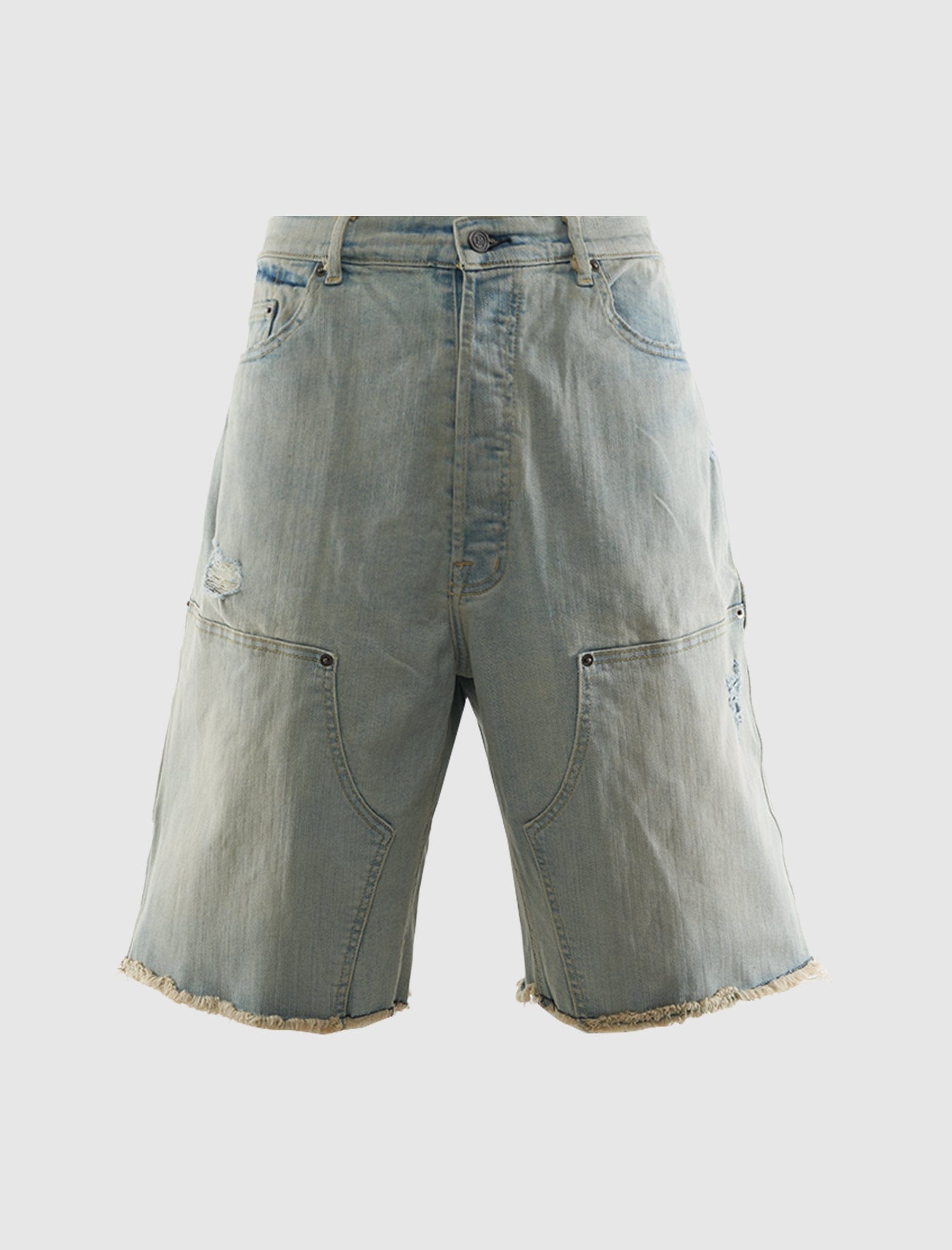 38A DOUBLE KNEE SHORTS "LIGHT WASH"