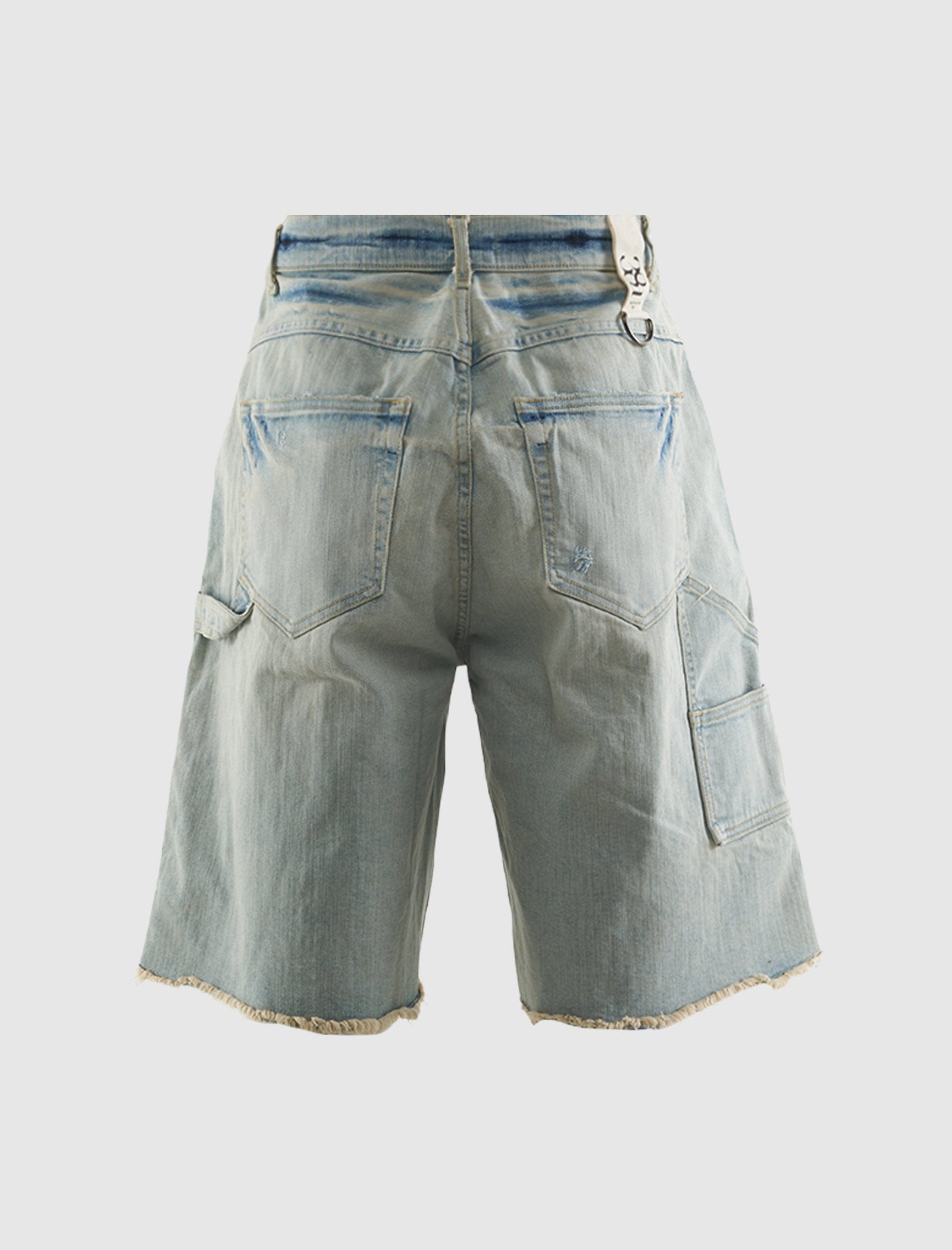 38A DOUBLE KNEE SHORTS "LIGHT WASH"