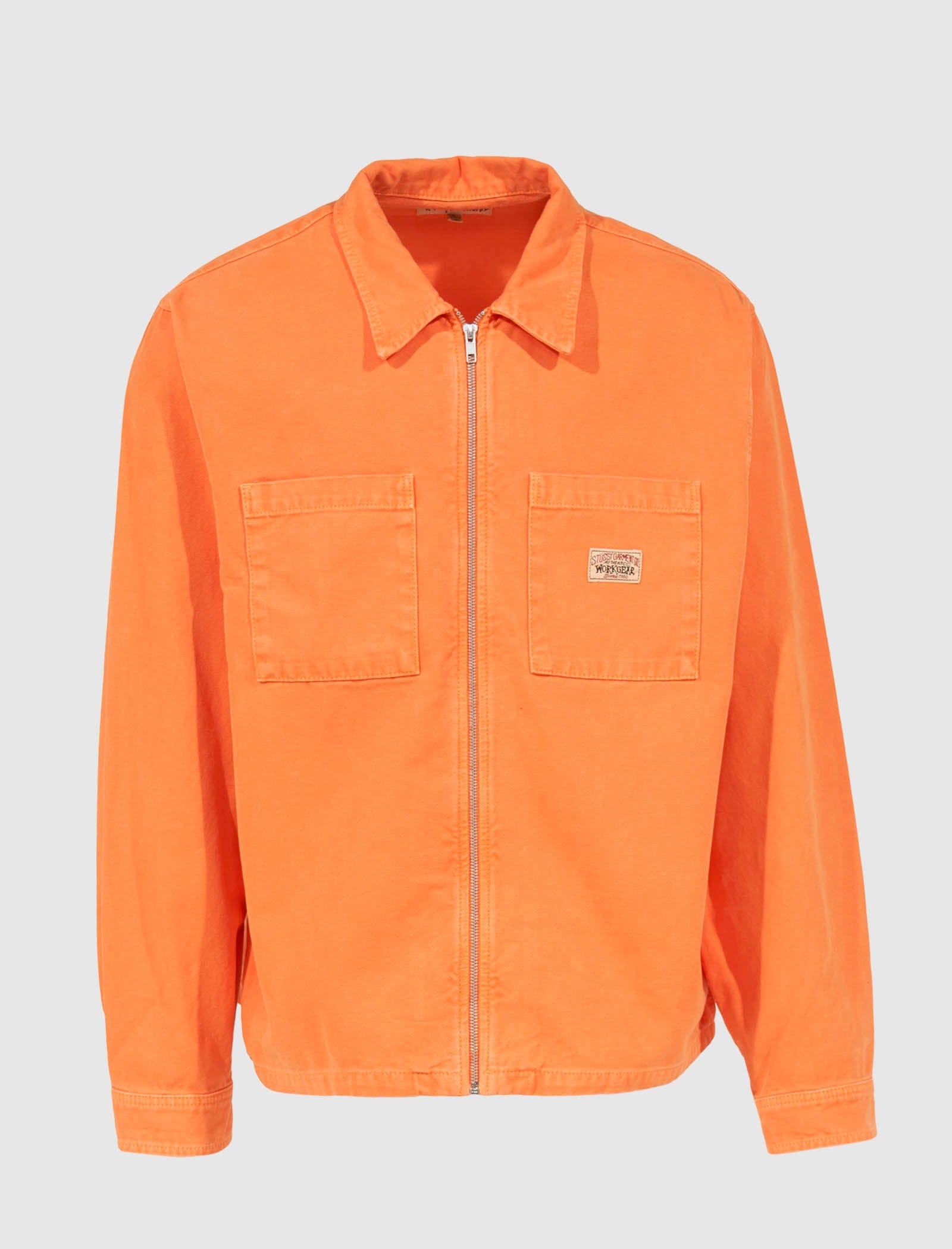 Stussy WASHED CANVAS ZIP SHIRT