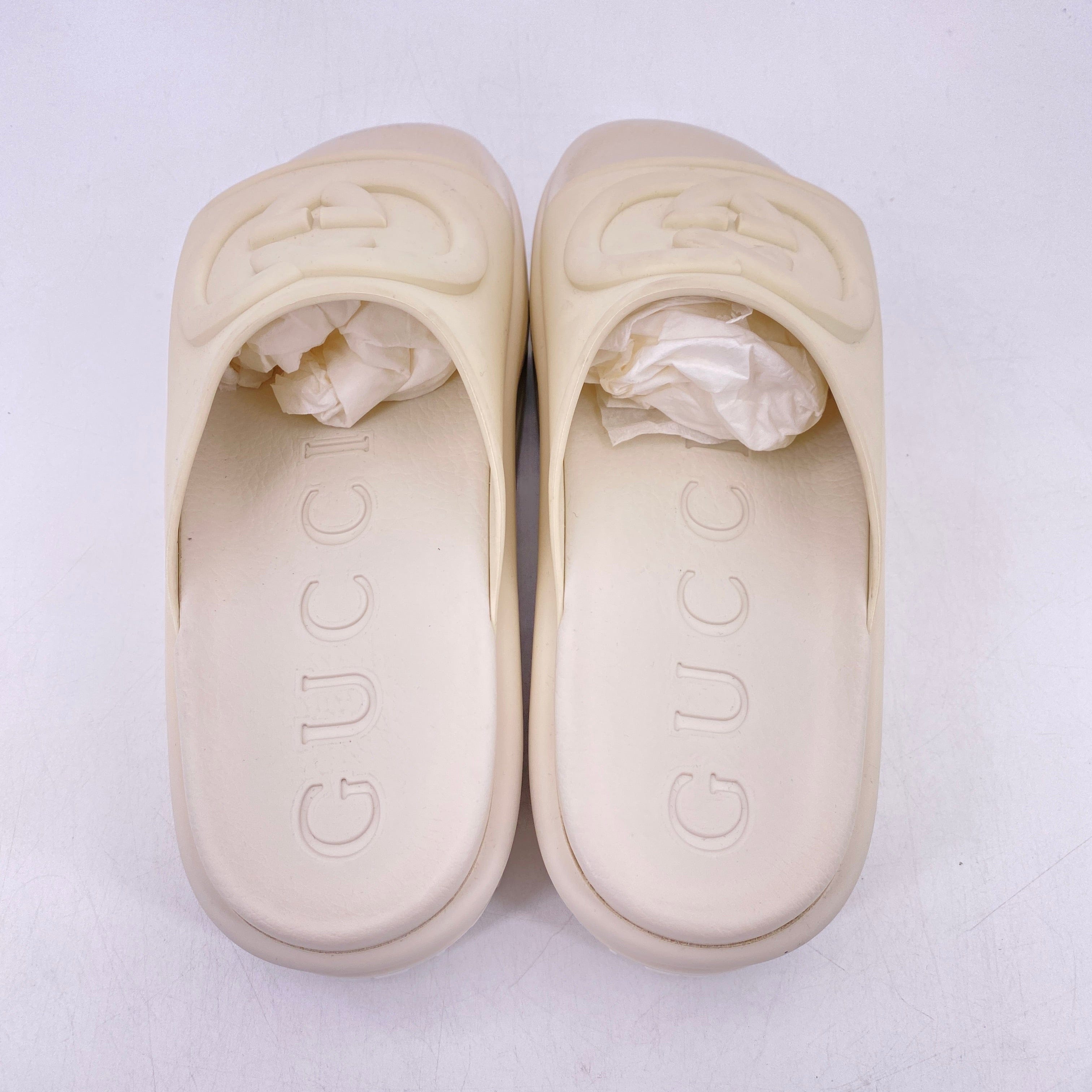 Gucci Oversized Slide "Interlocking Gg" New Size 36