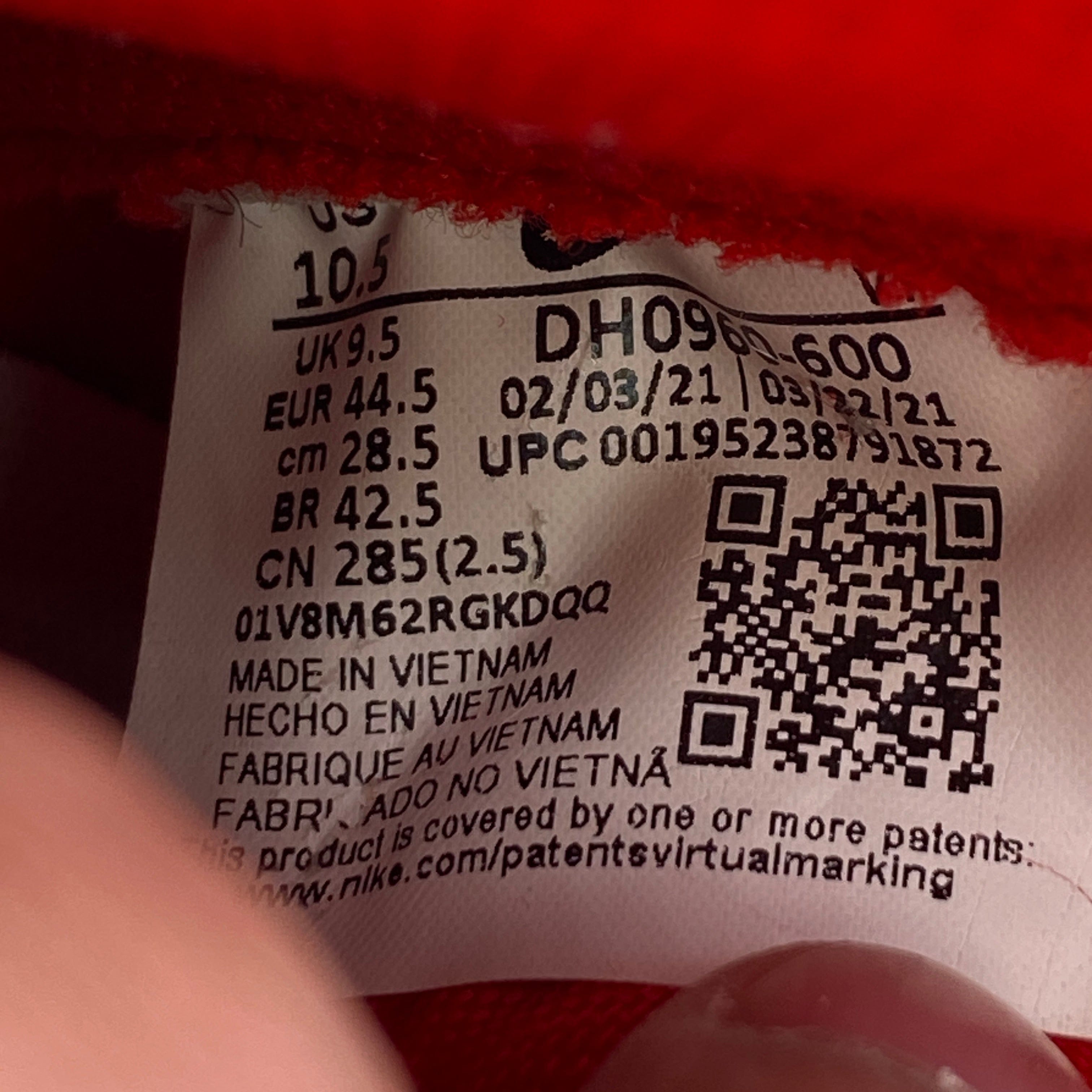 Nike Dunk High "First Use Red" 2021 New Size 10.5