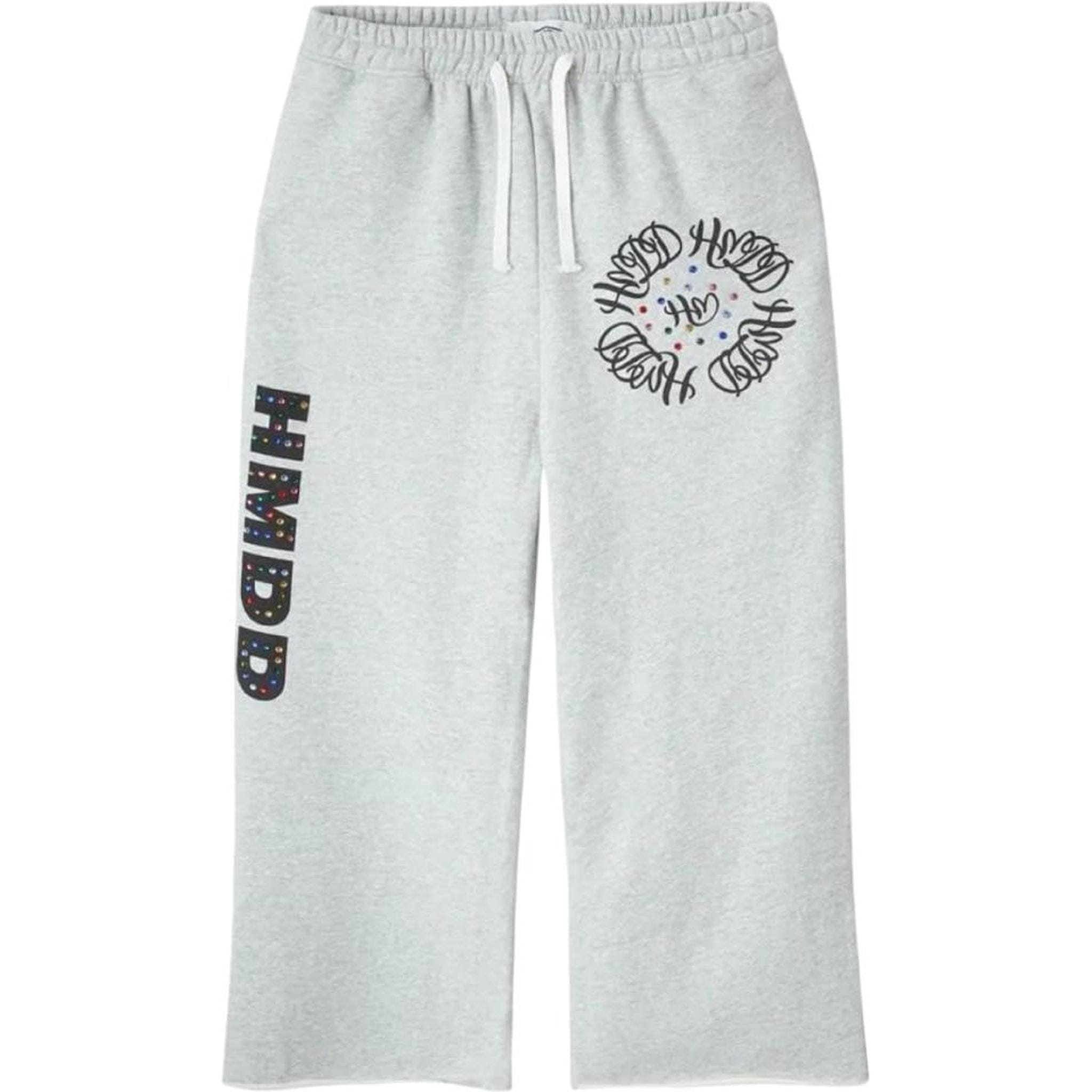 HMDD Chimstone Rhinestone Sweatpants Grey