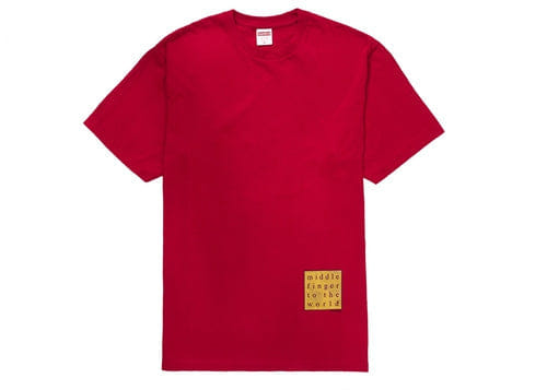 Supreme MIDDLE FINGER TO THE WORLD TEE