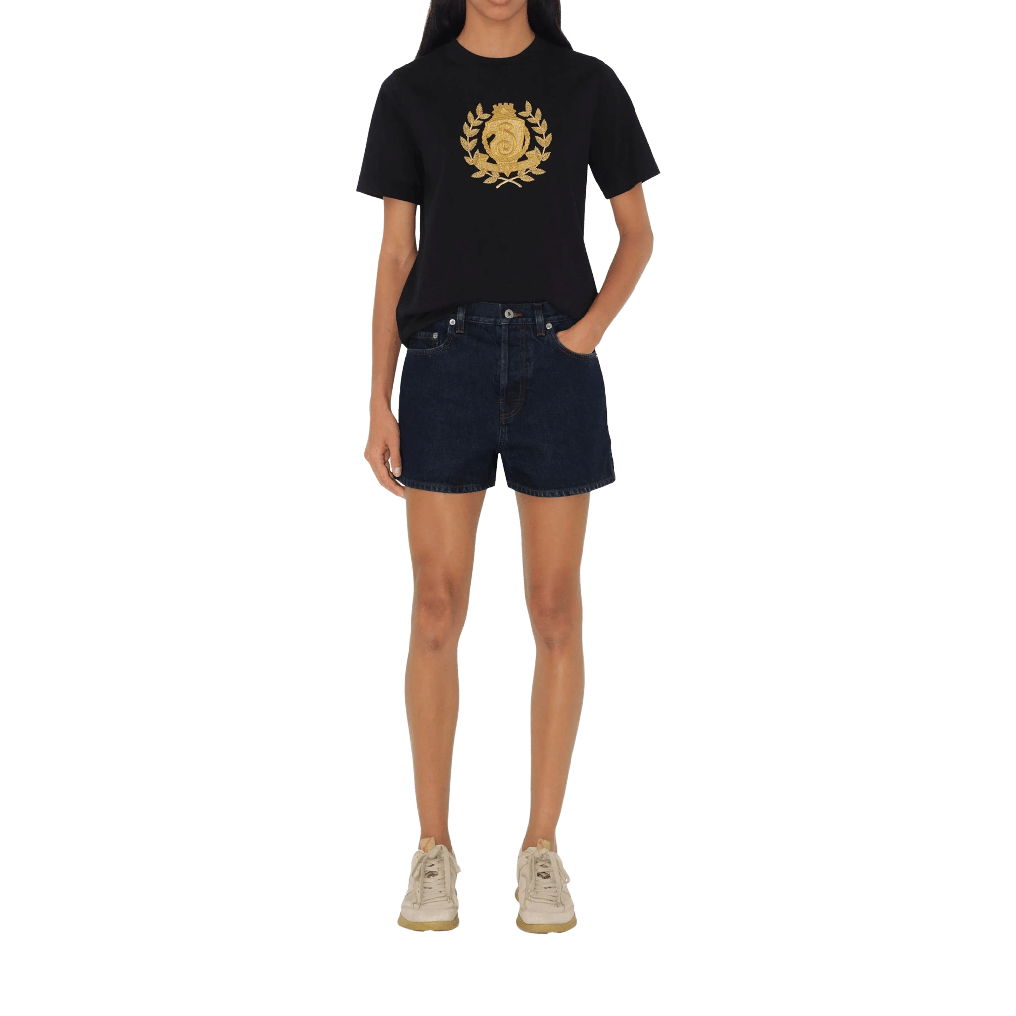 BURBERRY B Crest Tee Black (FW22)