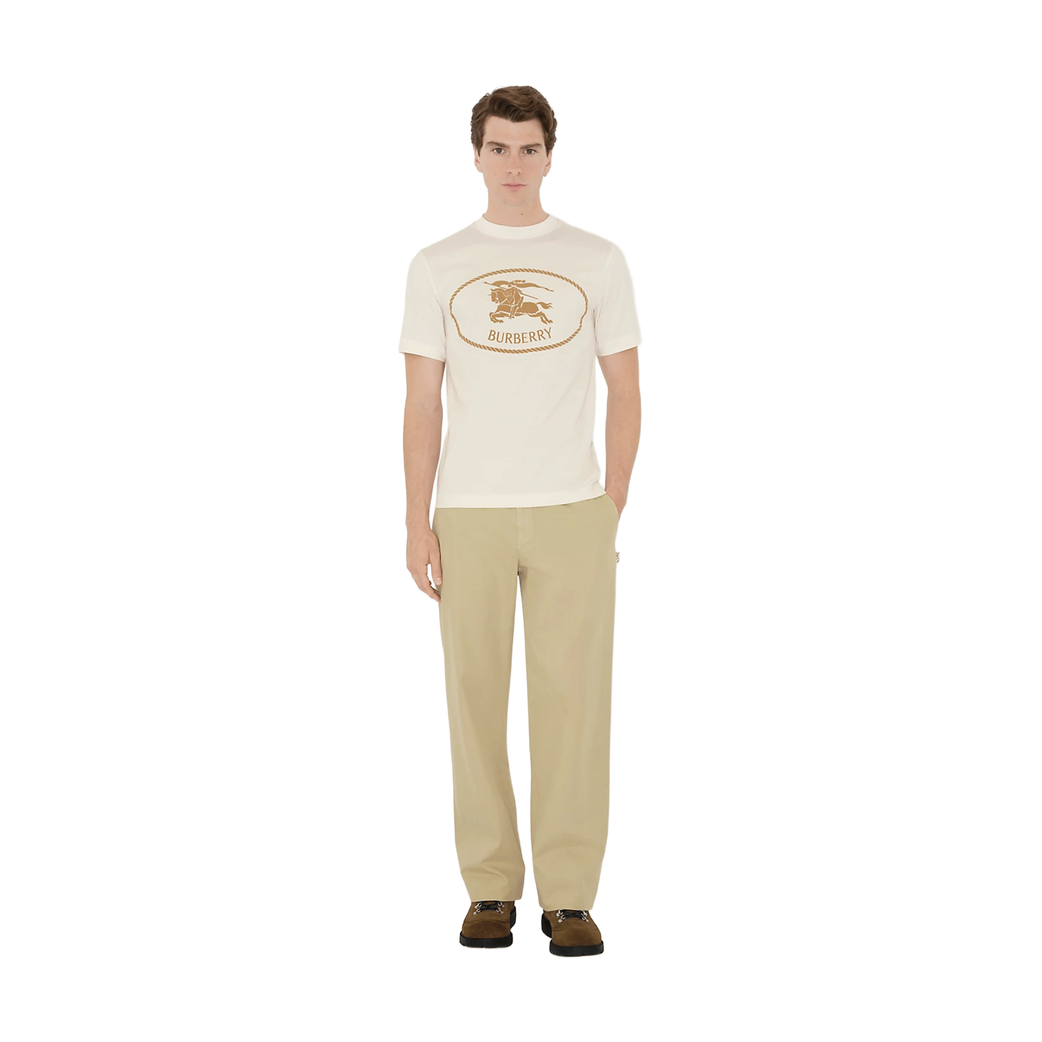 BURBERRY Knight Stamp Tee Chalk (SS24)