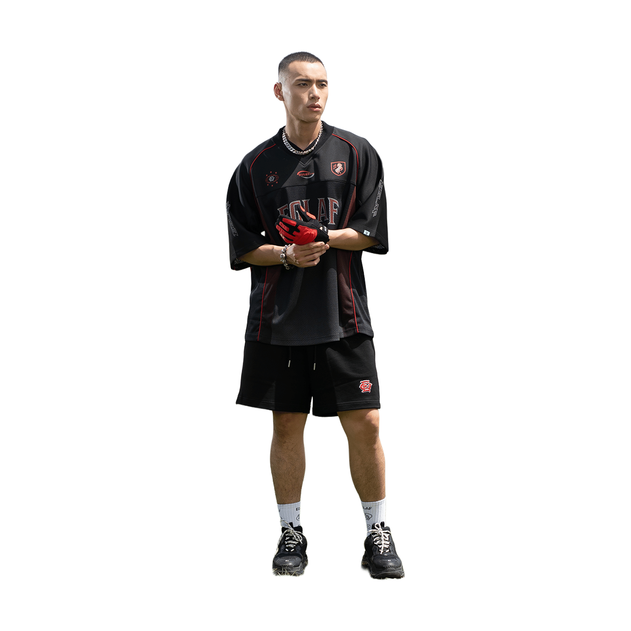 EGLAF RU Stallion NFL Jersey Black (SS26)