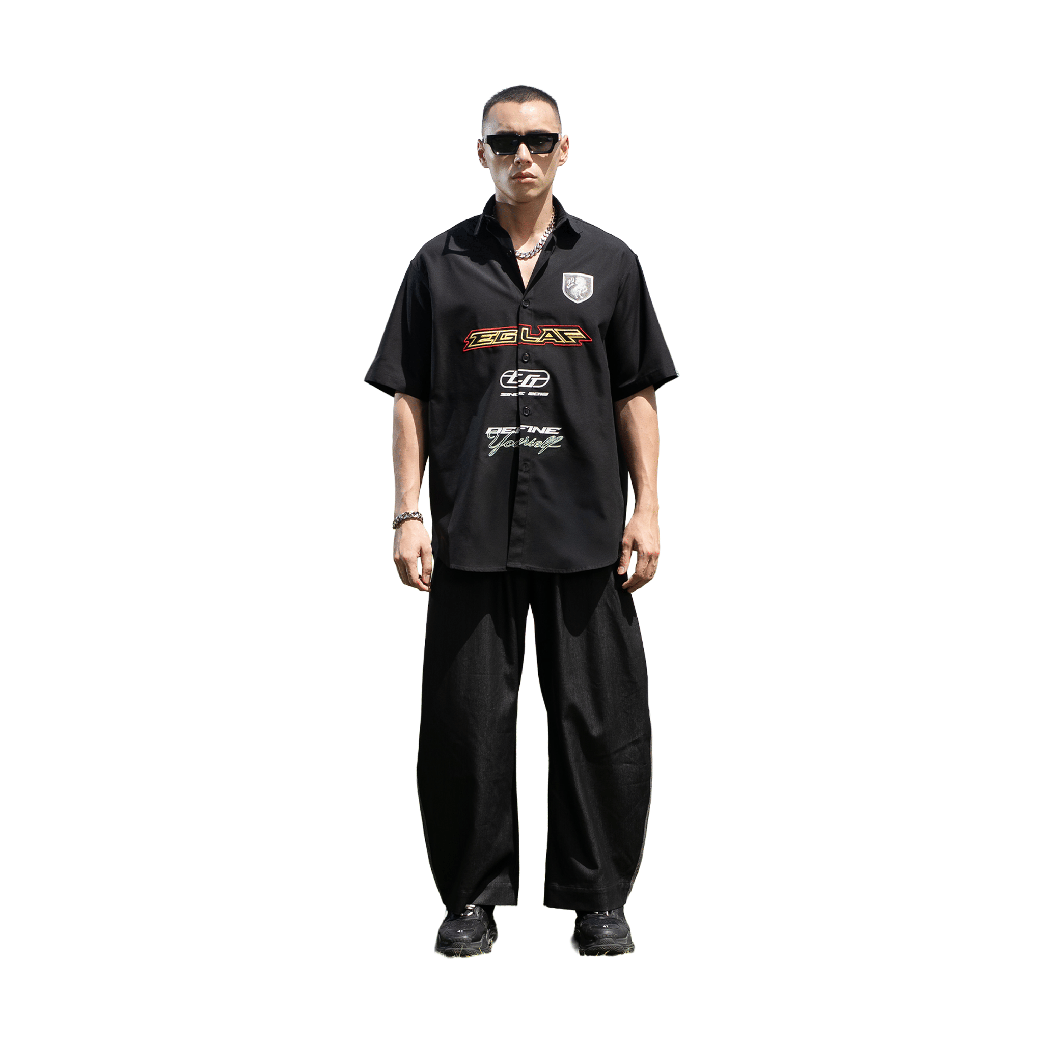 EGLAF RU Multi Logo Shirt Black (SS26)