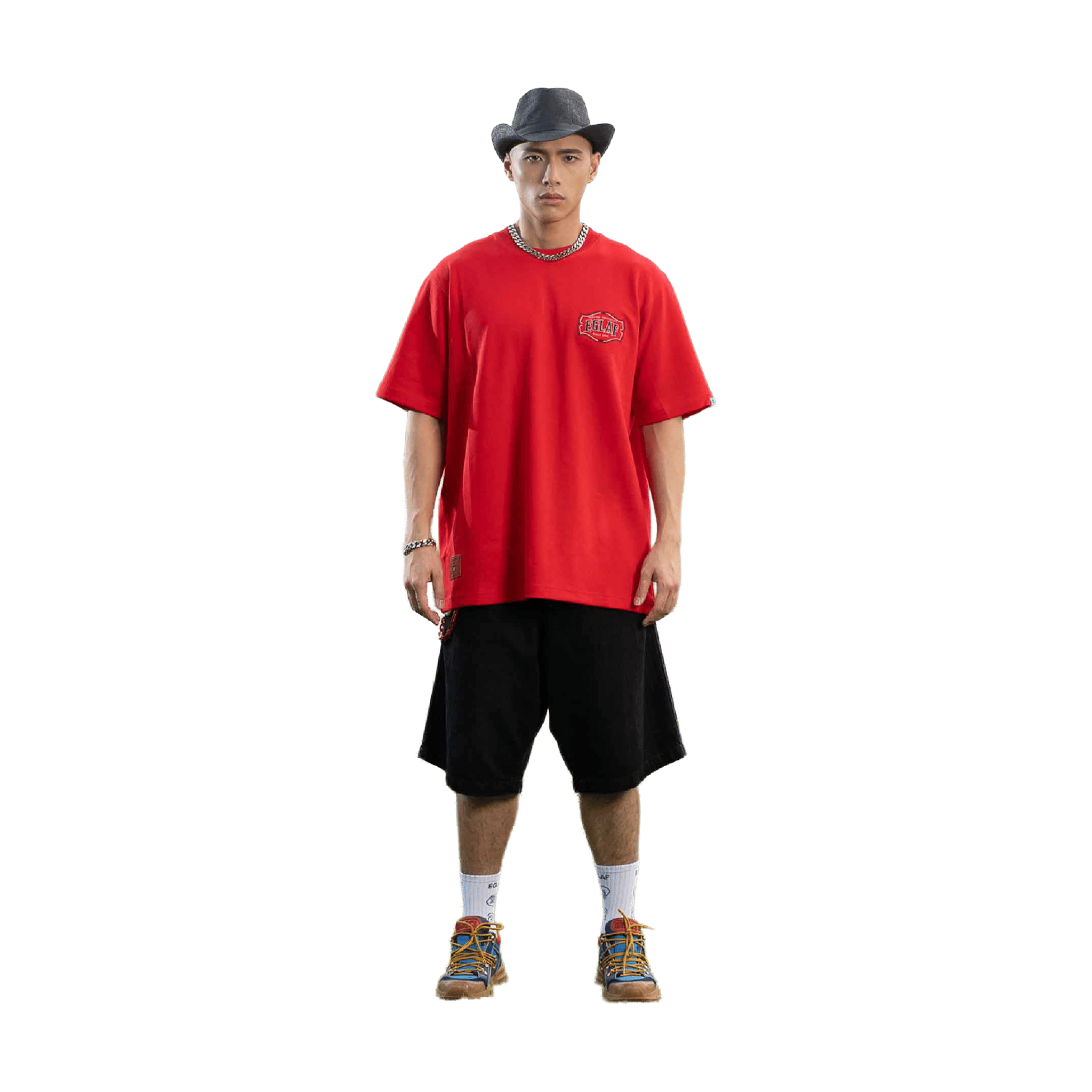 EGLAF RU Embroidery Stallion Tee Red (SS26)