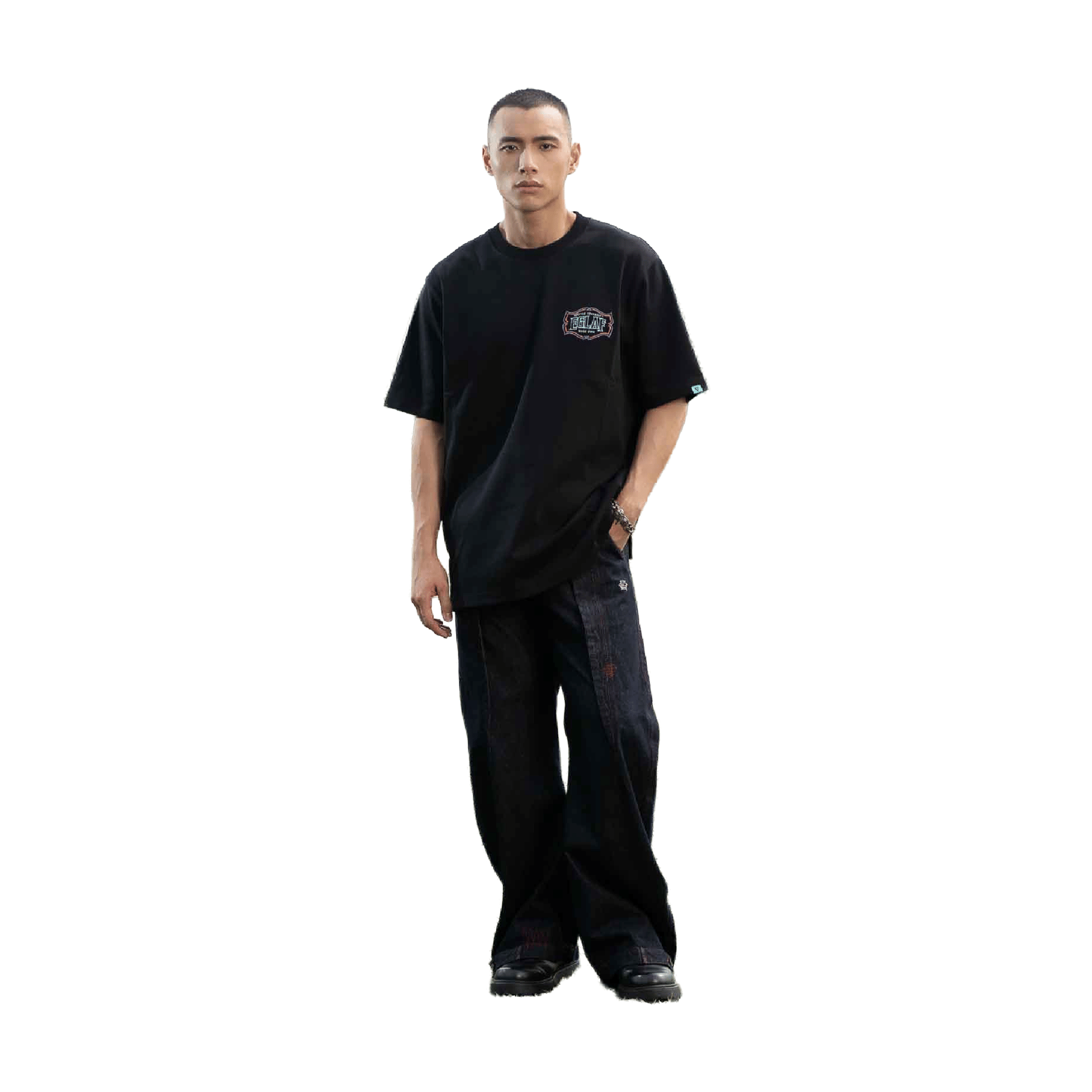 EGLAF RU Embroidery Stallion Tee Black (SS26)