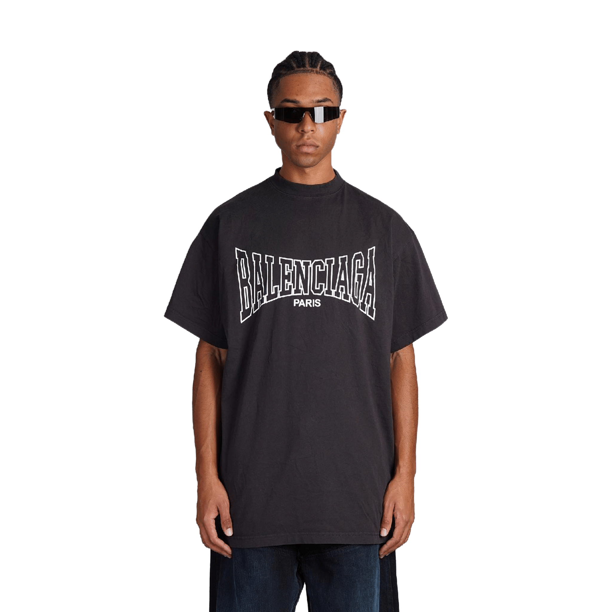 BALENCIAGA Boxing Medium Fit Tee Faded Black (FW23)