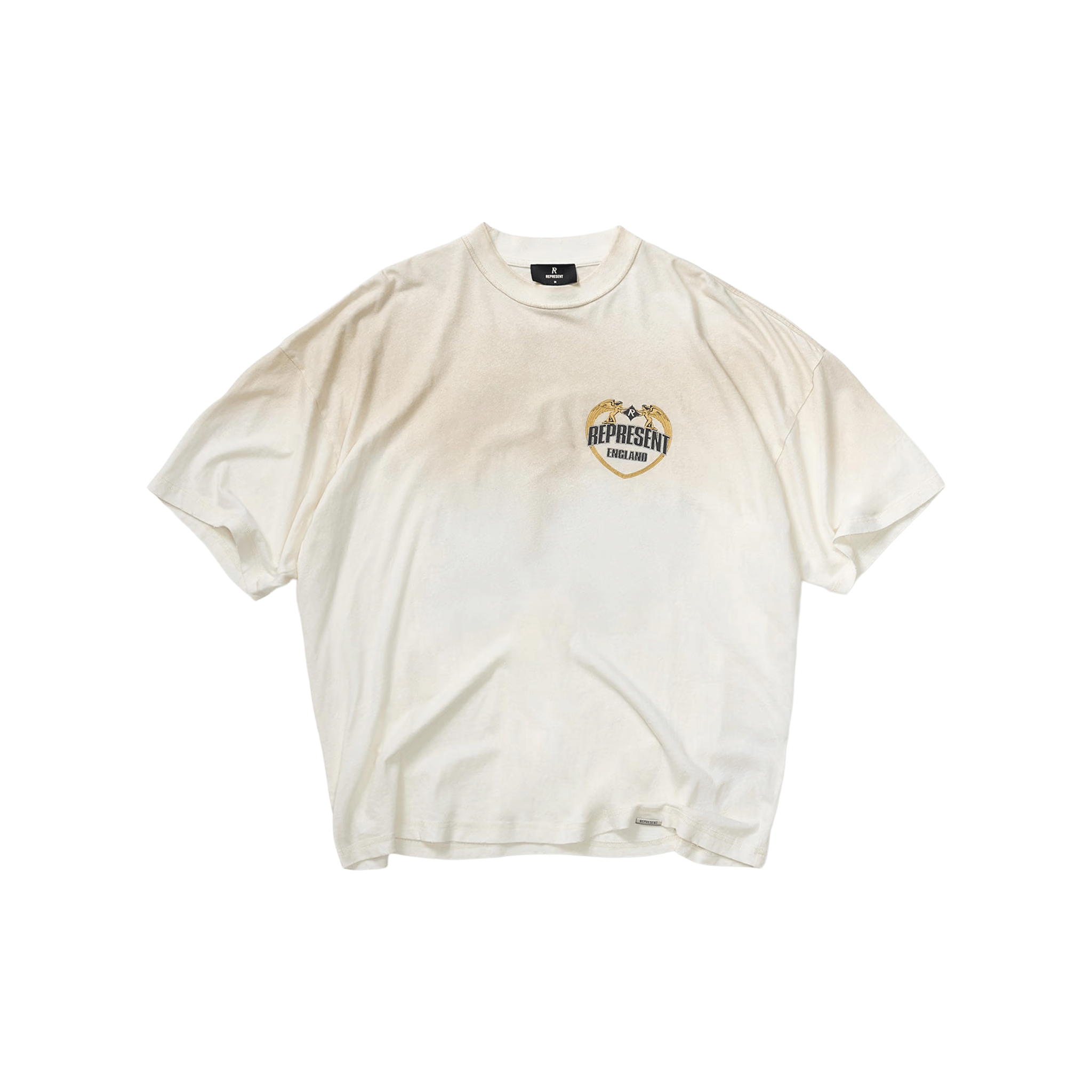 Represent Angel Border Tee Washed Ecru (FW25)