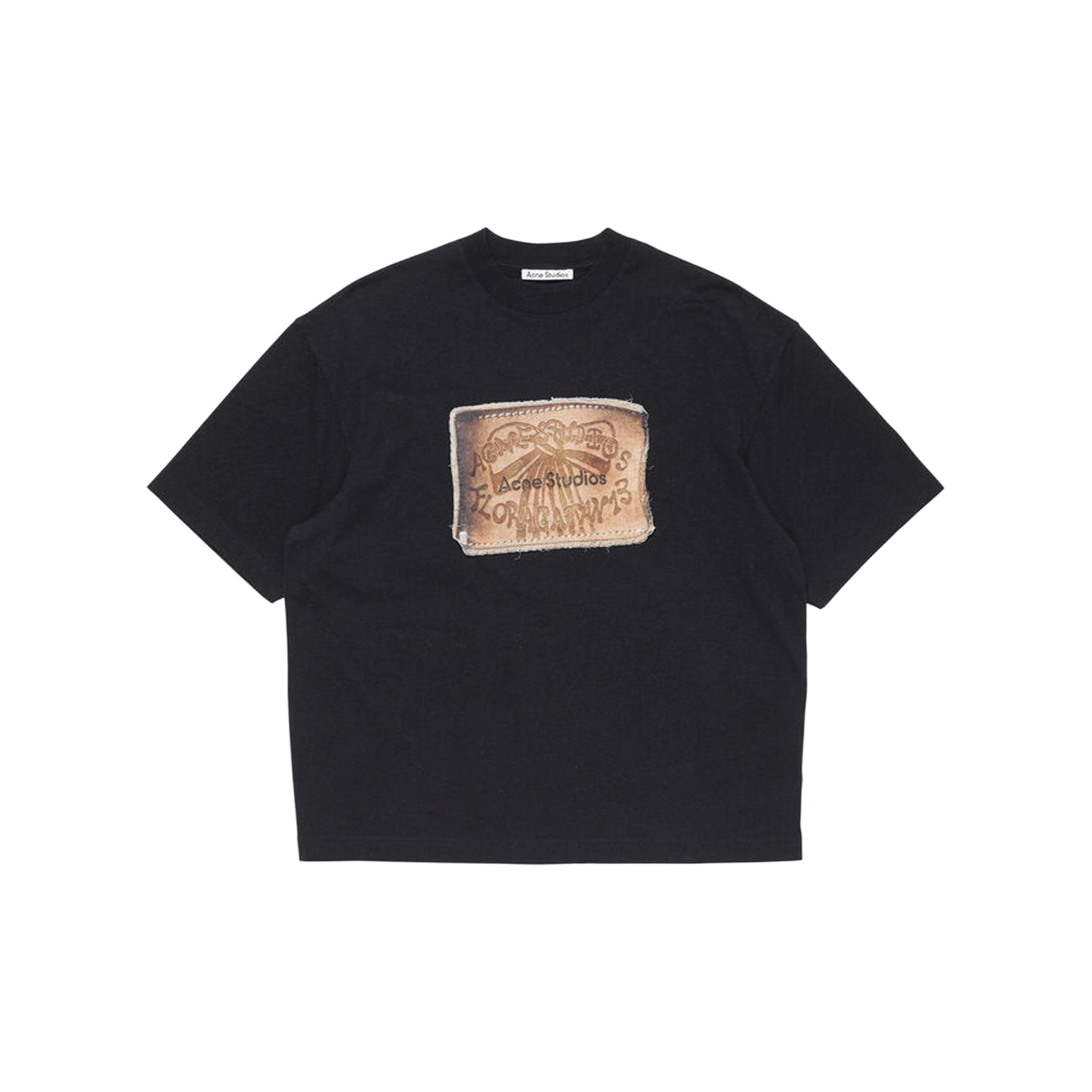Represent Acne Studios Logo Tee Faded Black (FW25)