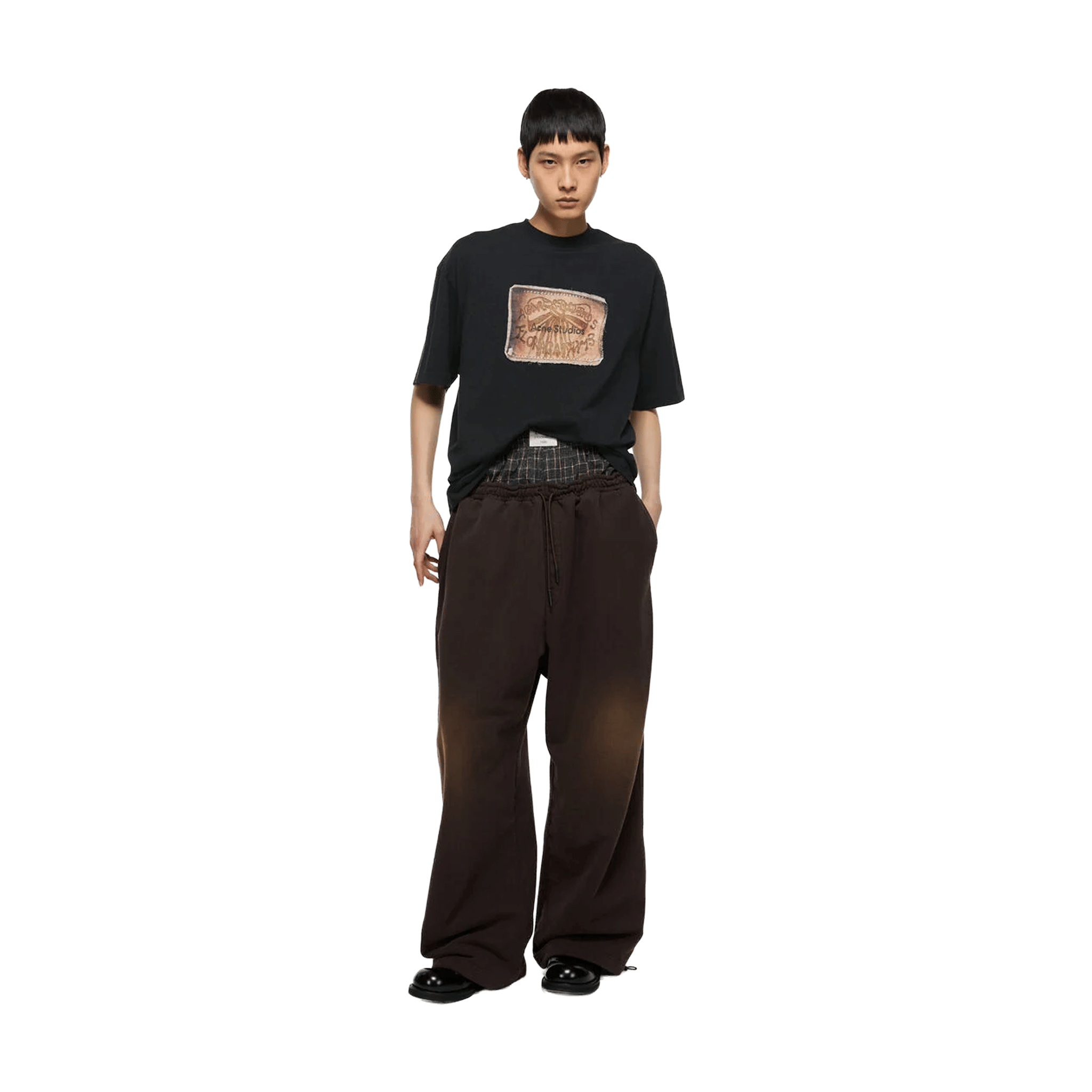 Represent Acne Studios Logo Tee Faded Black (FW25)