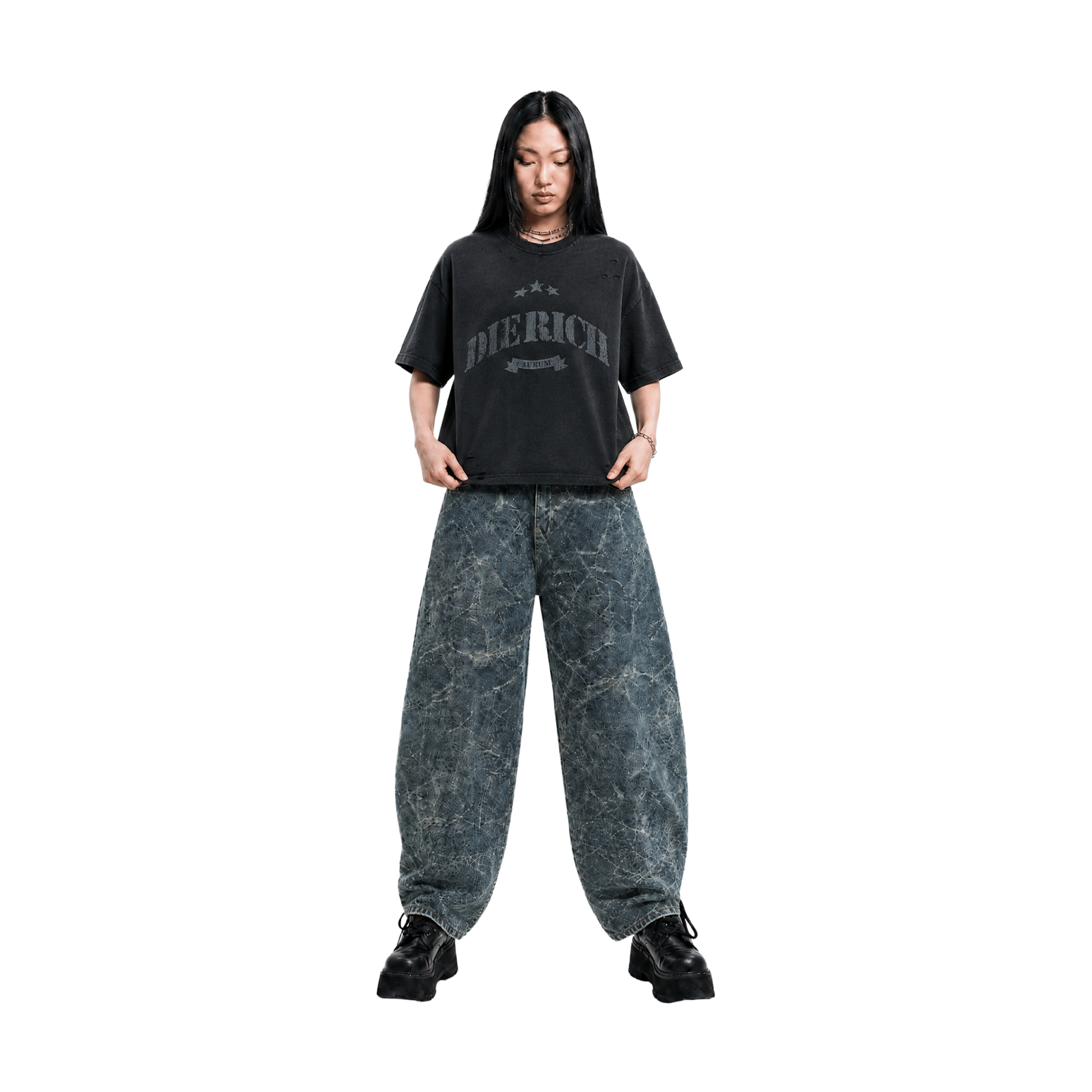 RAW21 RAW/21 Shadow Mark Tee Dark Grey/Black (SS26)