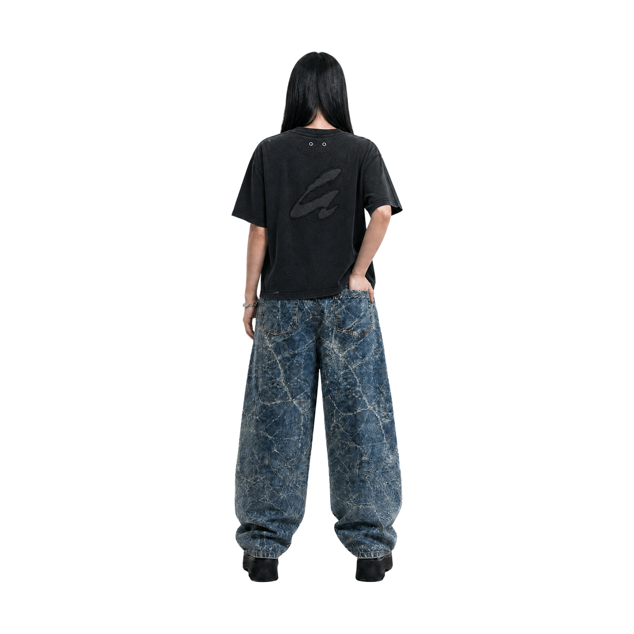 RAW21 RAW/21 Shadow Mark Tee Dark Grey/Black (SS26)