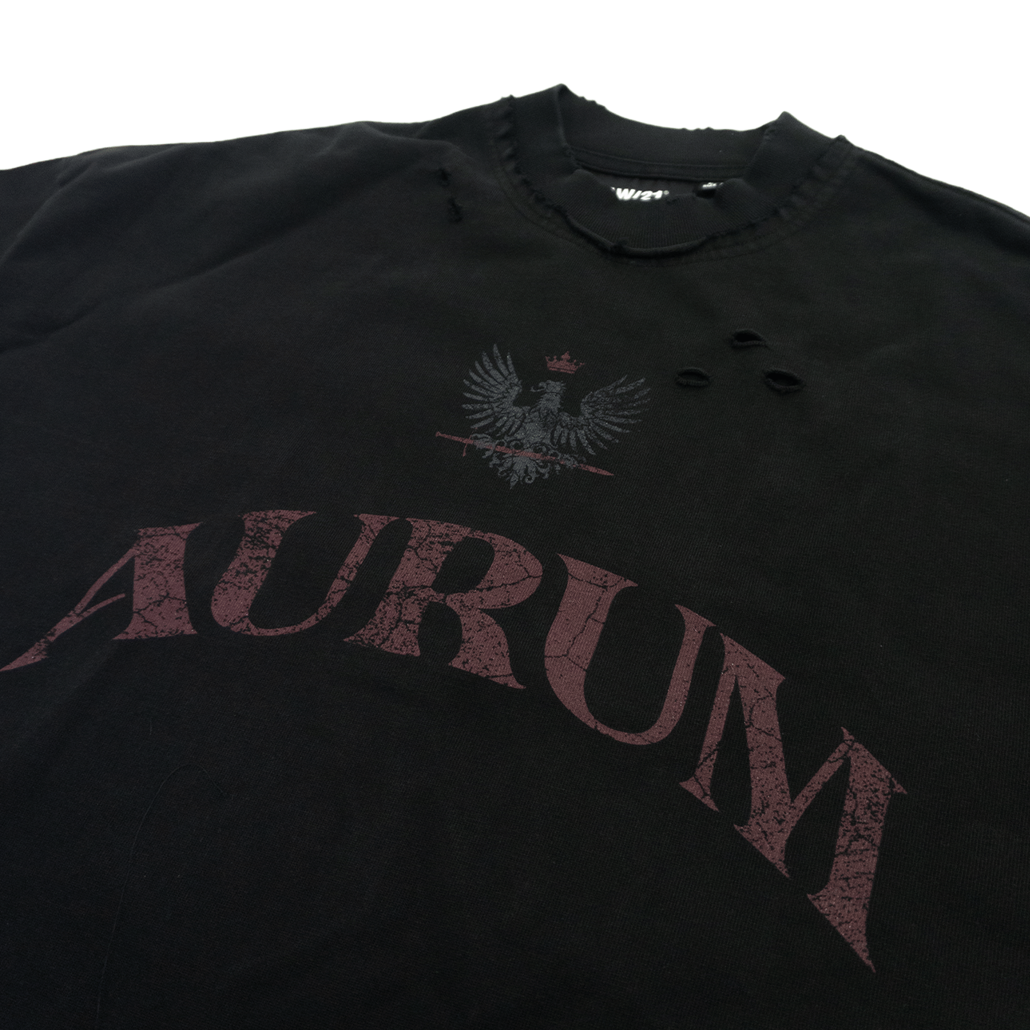 RAW21 RAW/21 Crestline Oversized Tee Washed Black/Black (SS26)