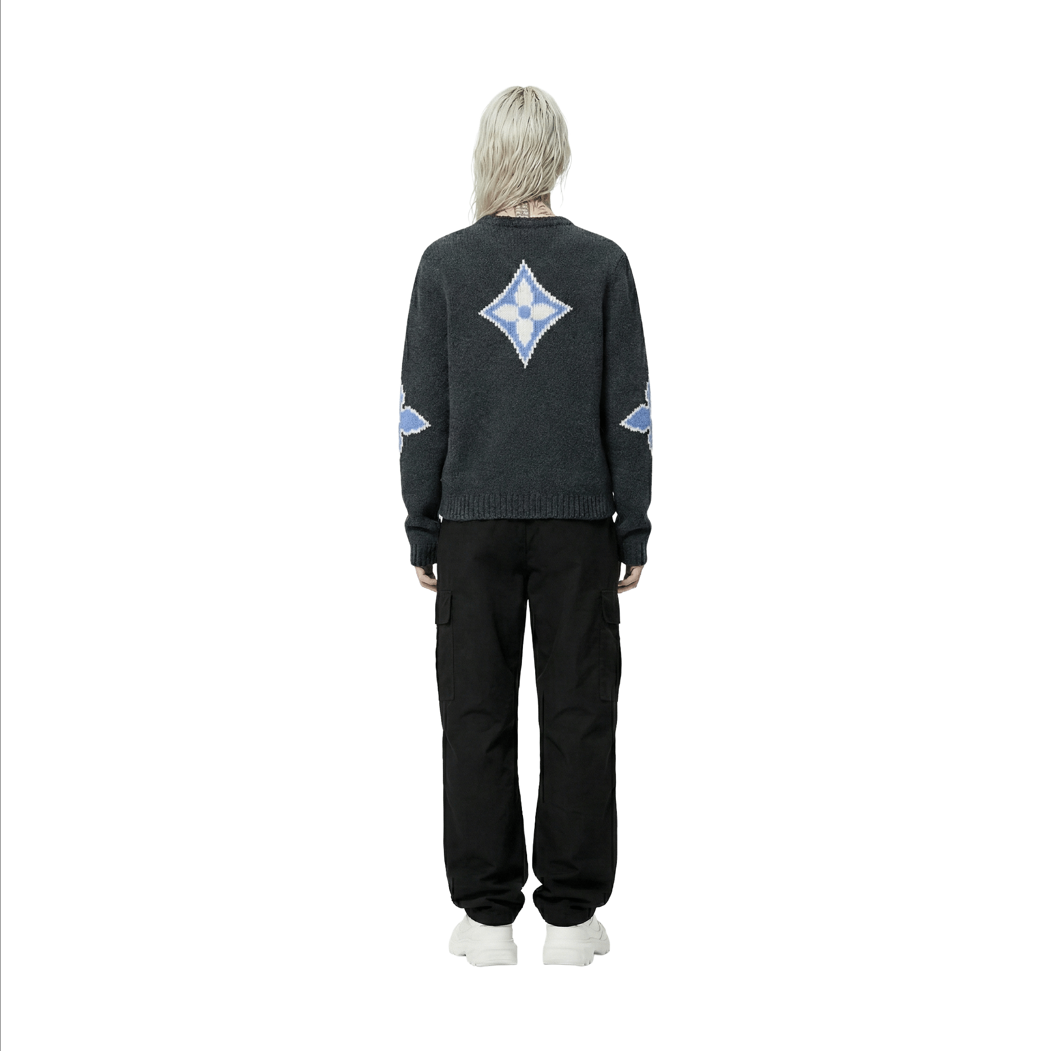 LOUIS VUITTON Chunky Wool Blend Pullover Deep Gray (FW24)