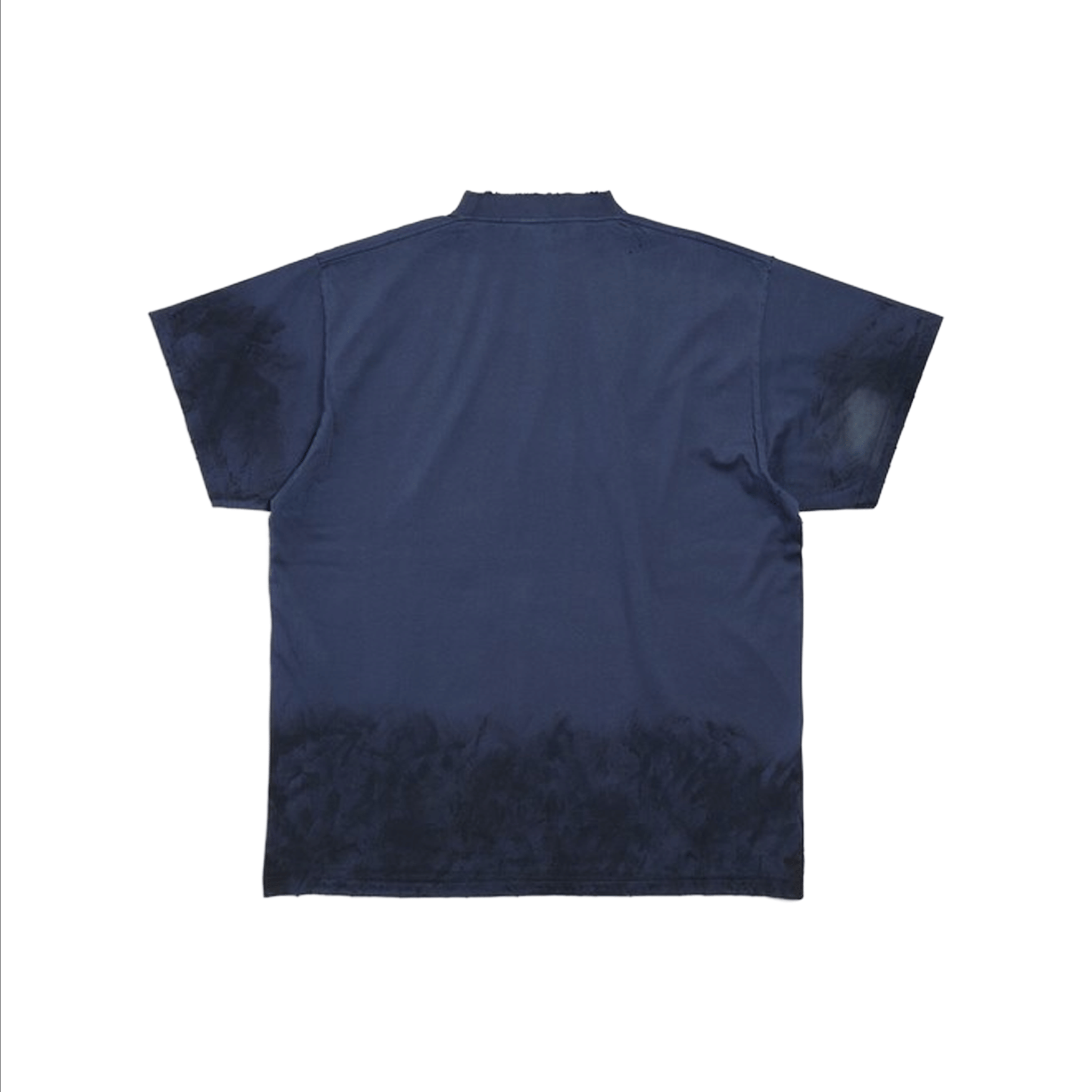 BALENCIAGA 3B Stencil Oversized Tee Washed Navy (SS25)