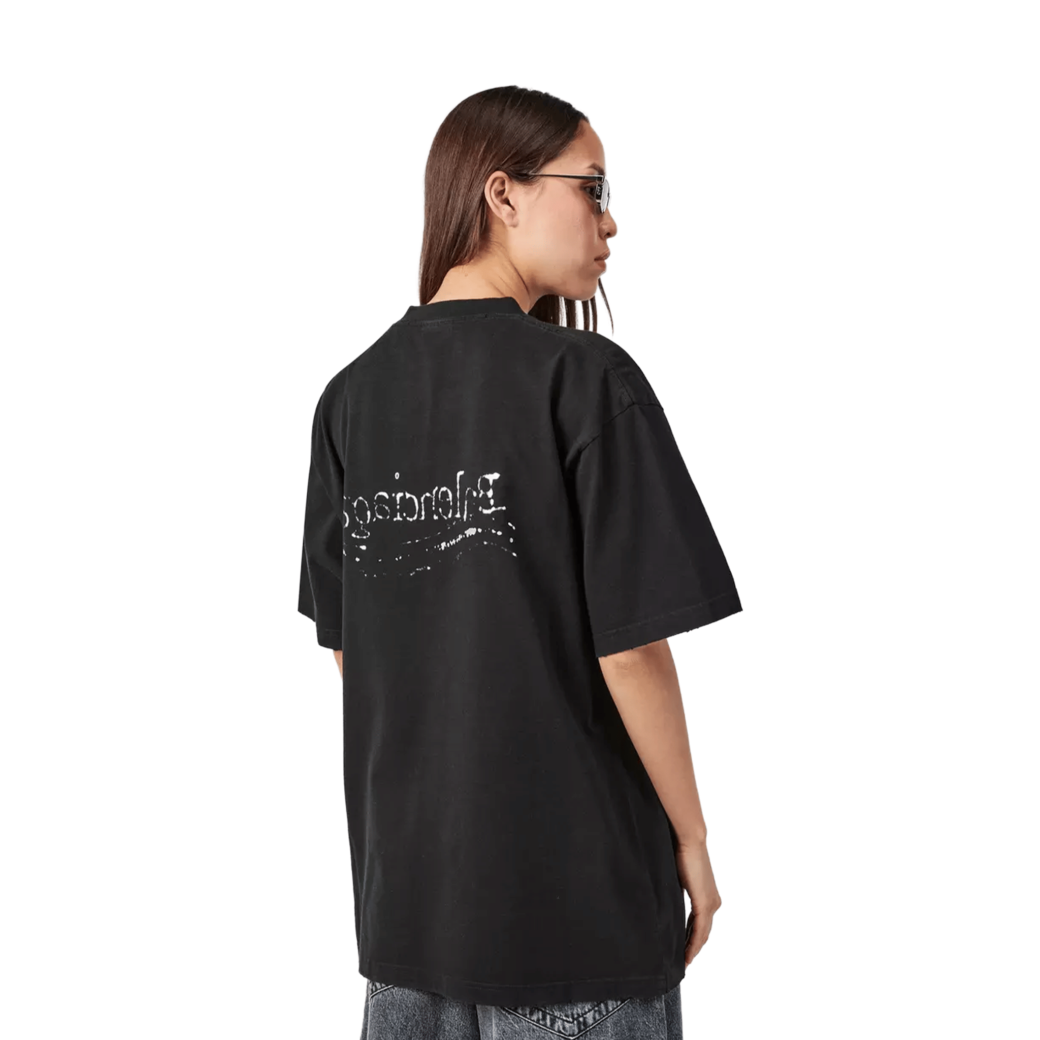 BALENCIAGA Hand Drawn Large Fit Tee Black (SS23)
