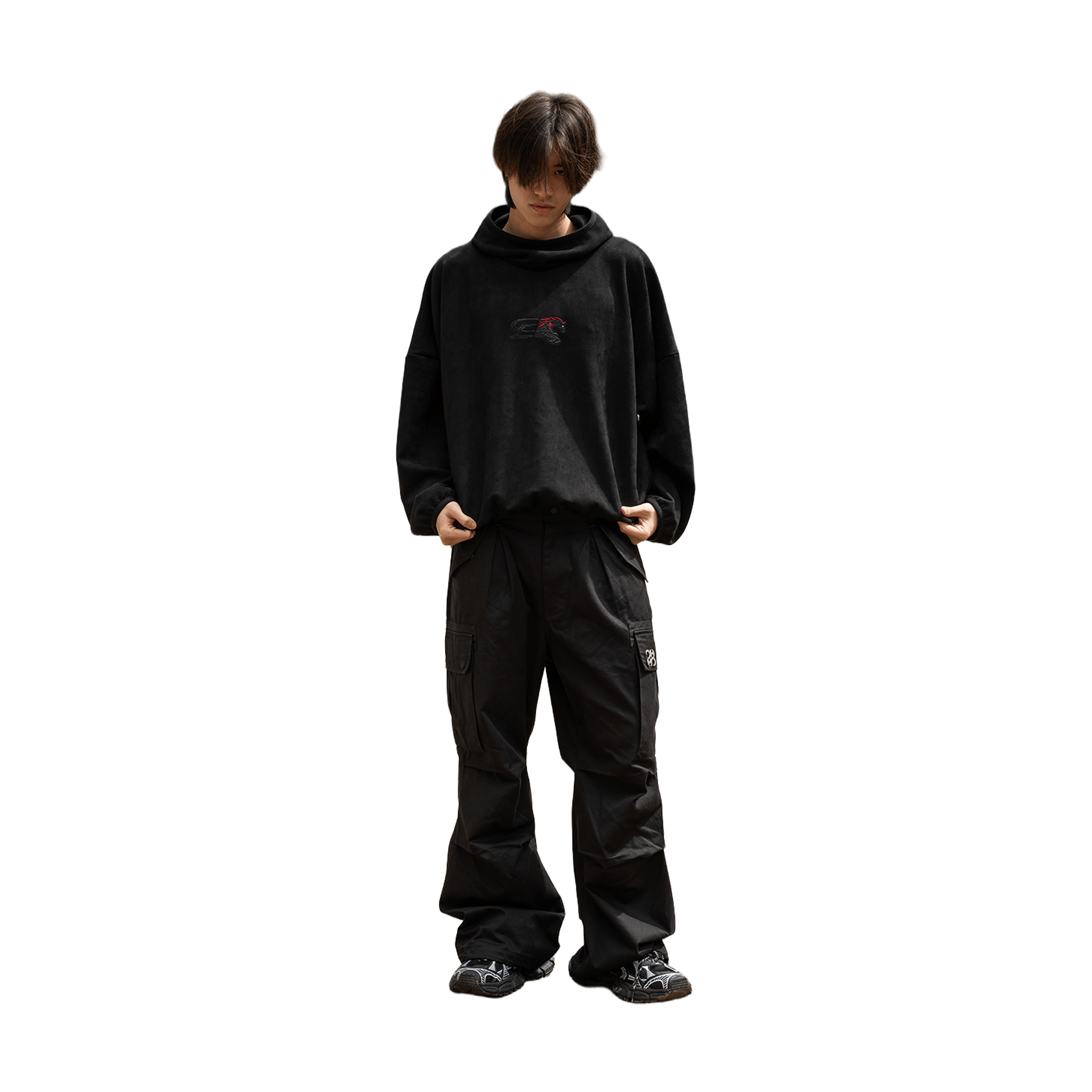 SLOWDOWN Logo Merge Hoodie Black (SS26)