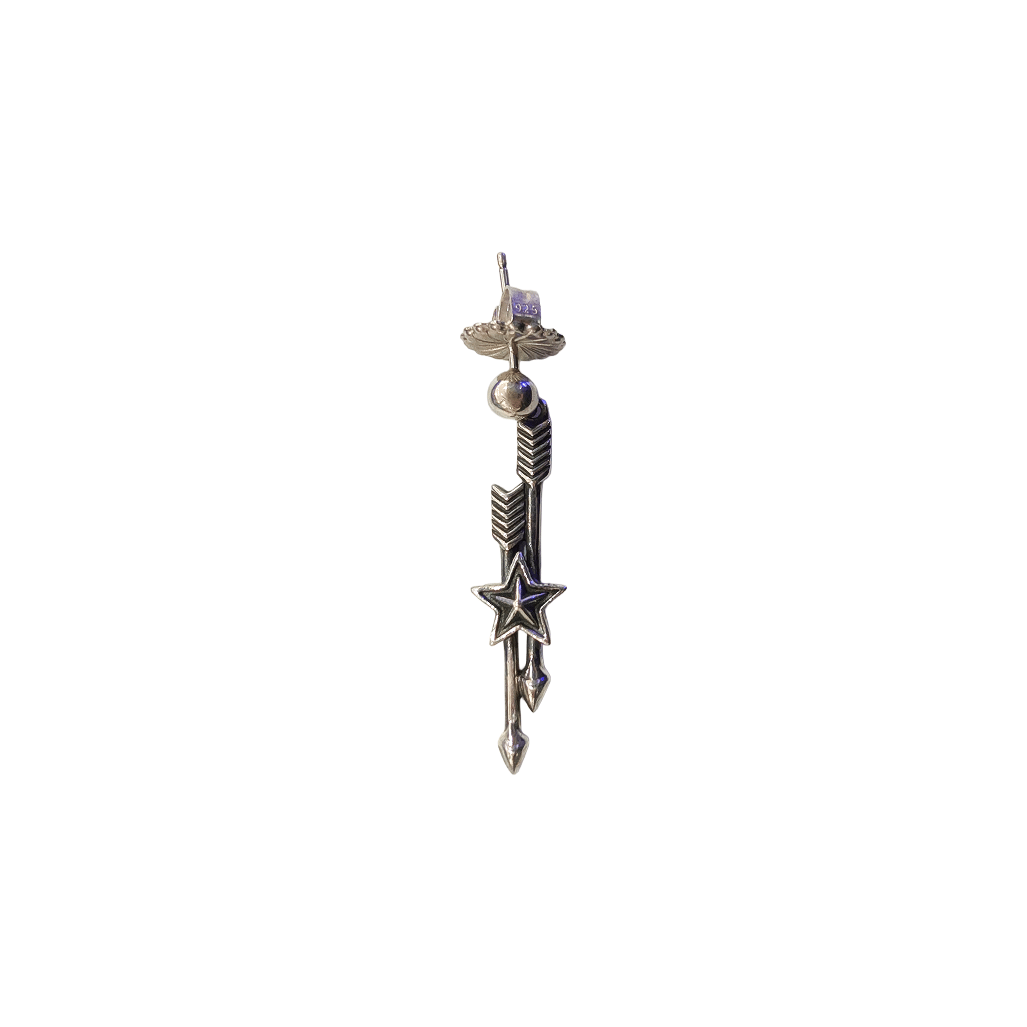 CODY SANDERSON Offset Arrows W-Star Earring Silver (SS25)