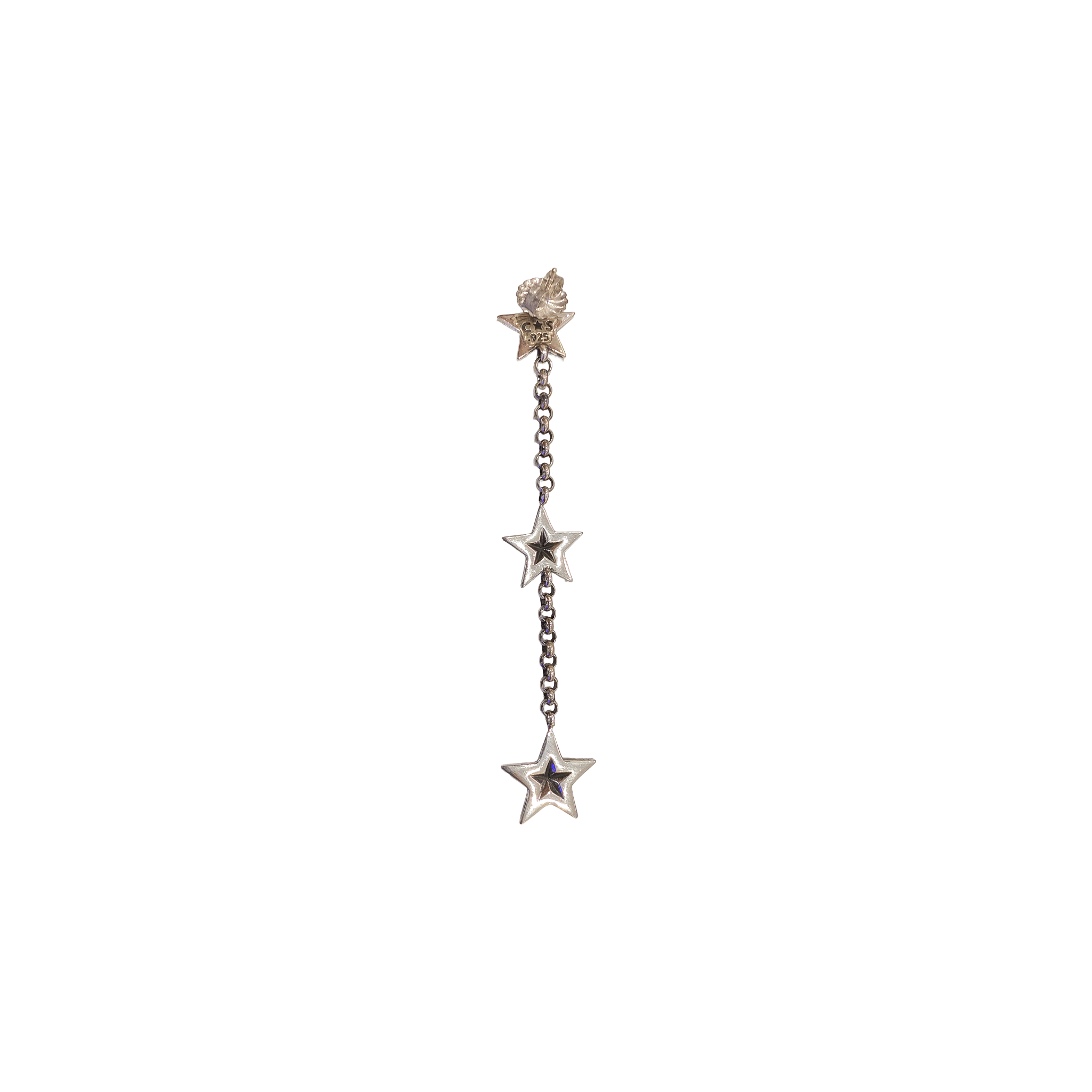 CODY SANDERSON Large 3 Stud Pierced Earring Silver (SS25)