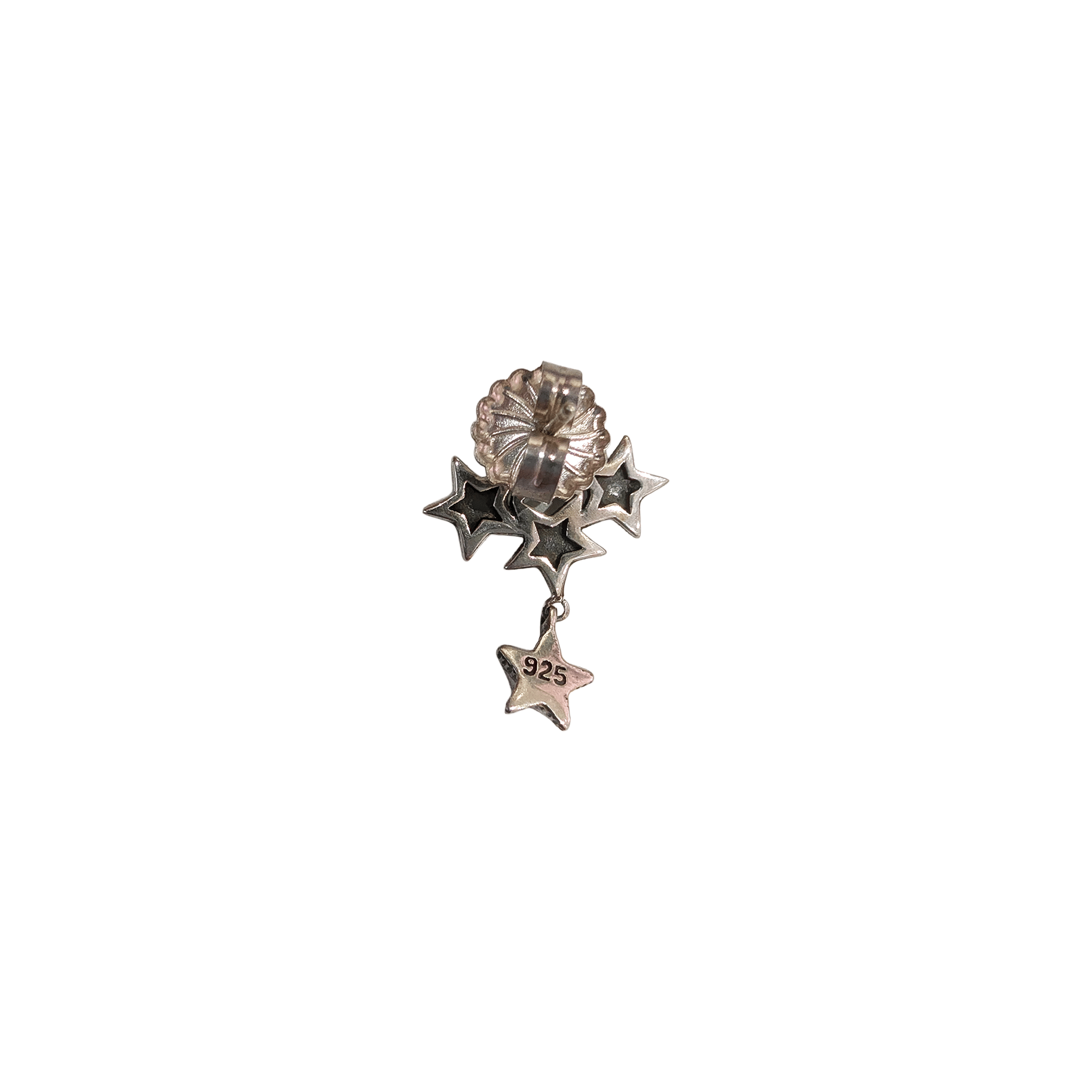 CODY SANDERSON 4 Tiny Spike Star W-Dangling Spike Star Earring Silver (SS25)