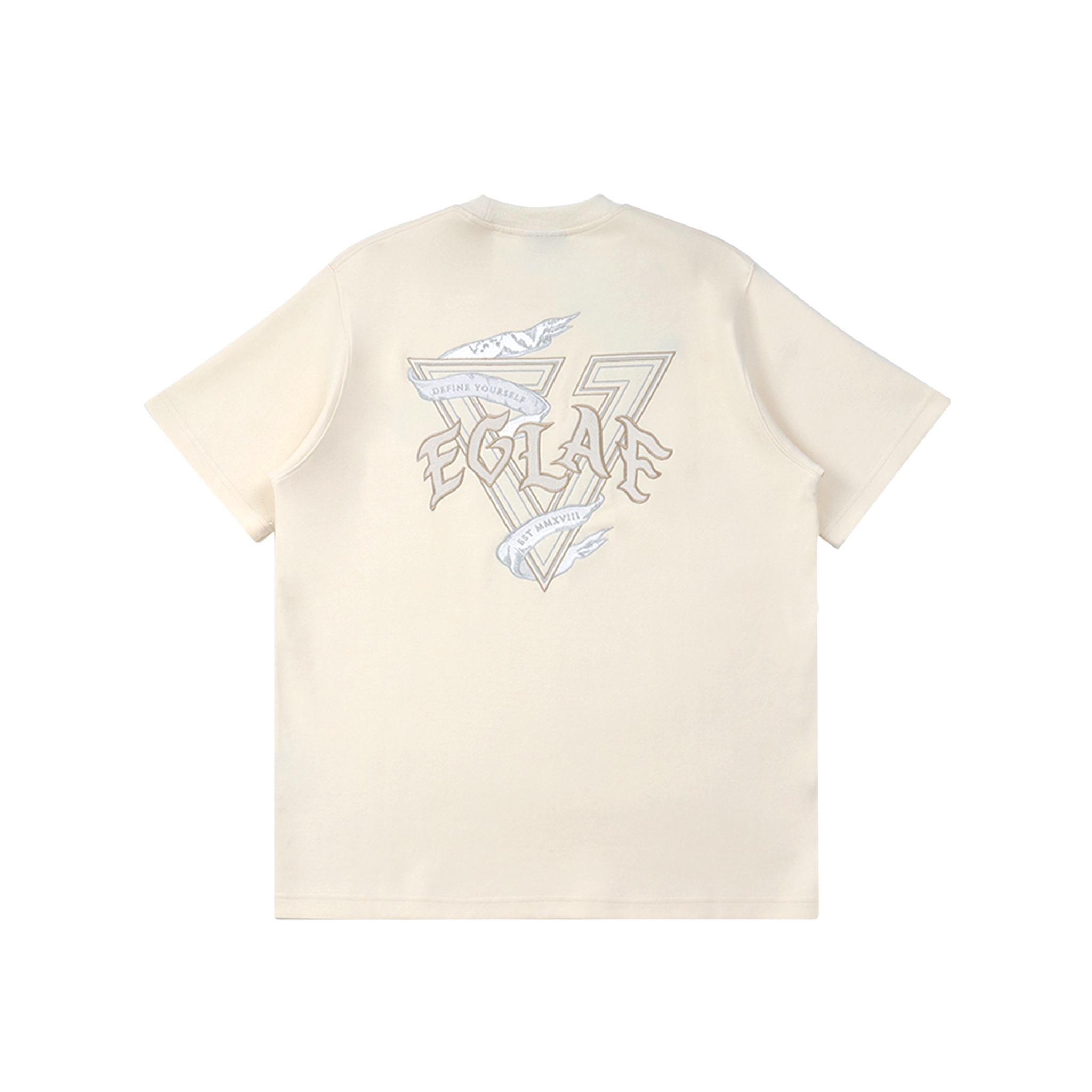 EGLAF Sculpta Triangle Logo Tee Cream White (SS25)