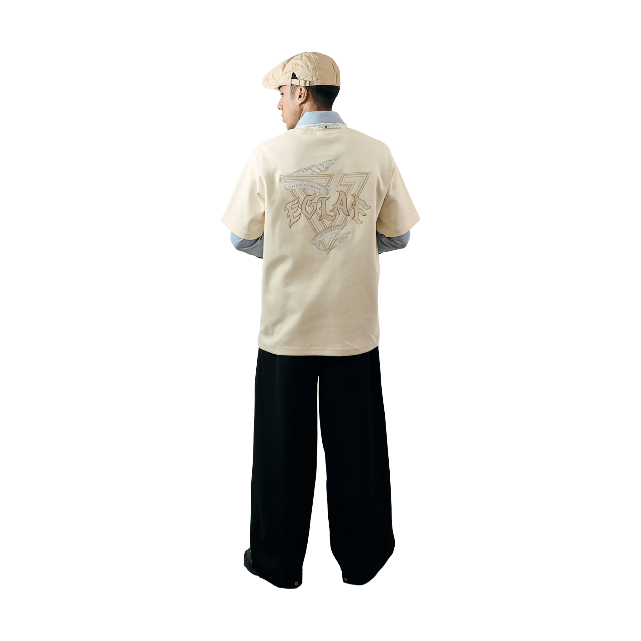EGLAF Sculpta Triangle Logo Tee Cream White (SS25)
