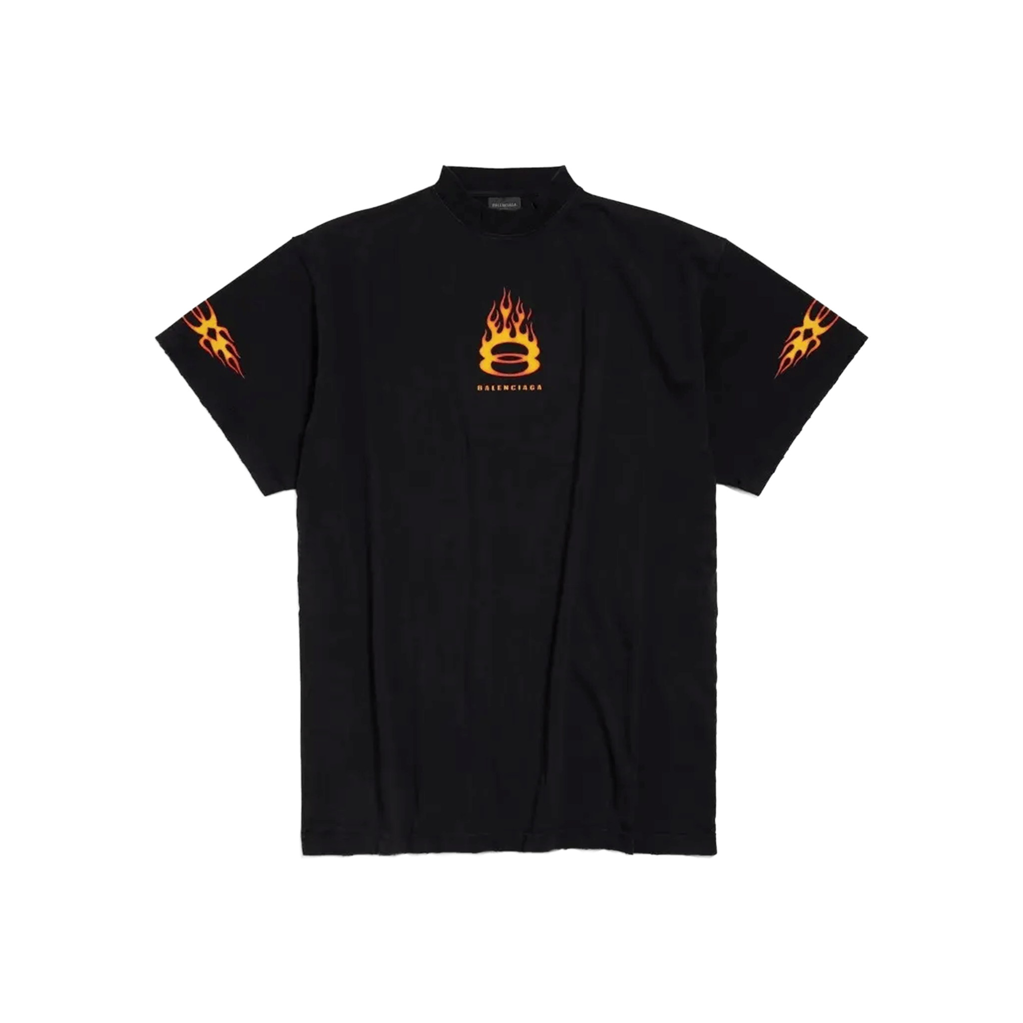 BALENCIAGA Burning Unity Oversized Tee Black (SS25)