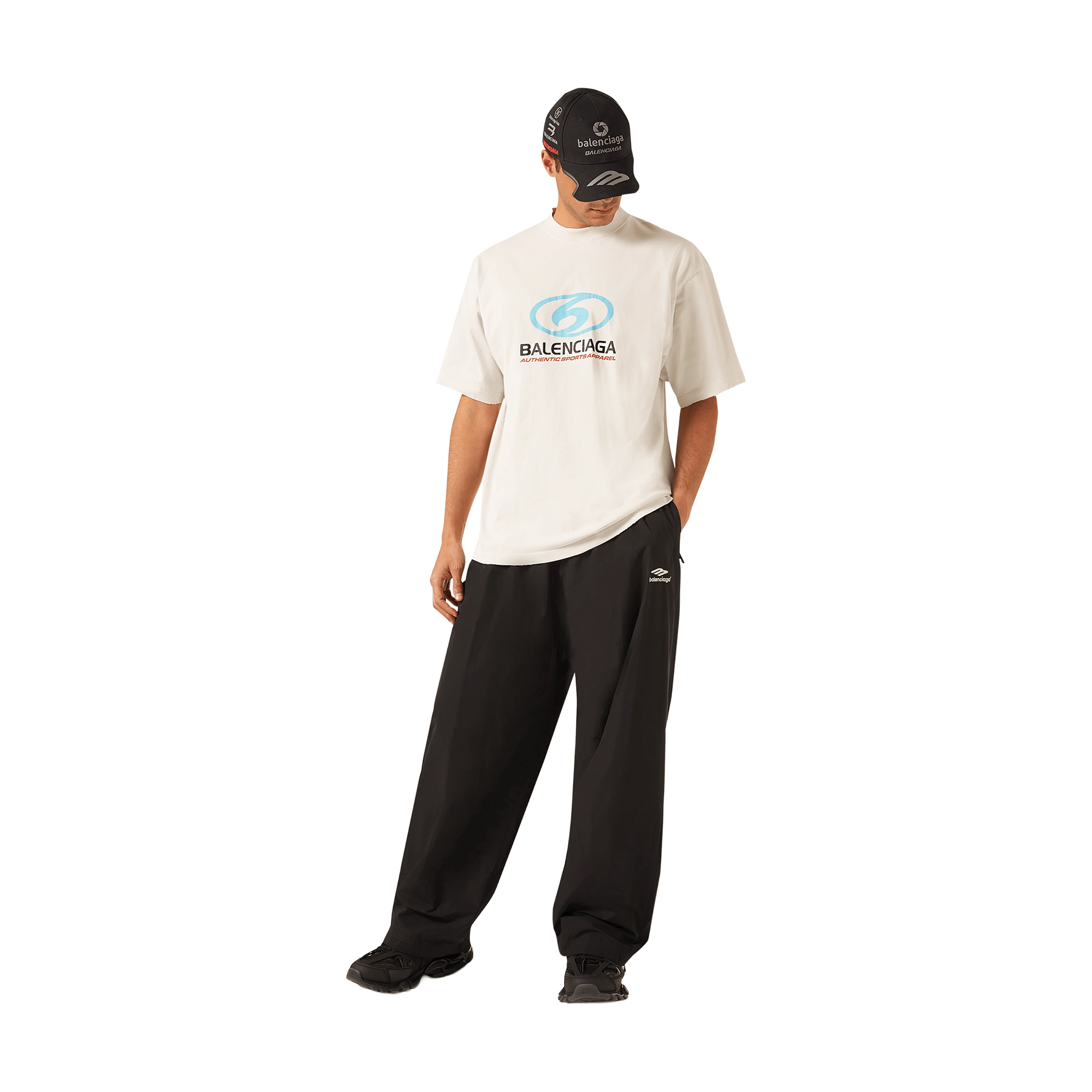 BALENCIAGA Surfer Medium Fit Tee Cream (SS25)