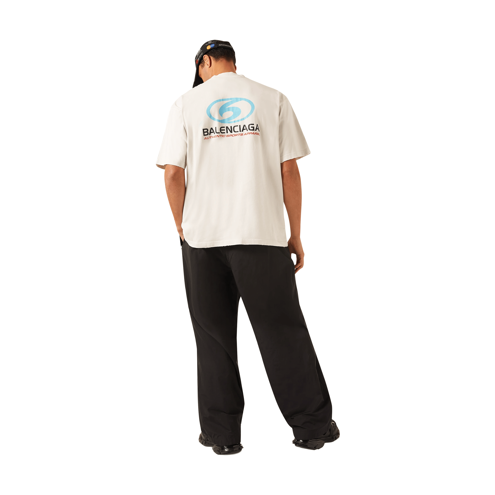 BALENCIAGA Surfer Medium Fit Tee Cream (SS25)