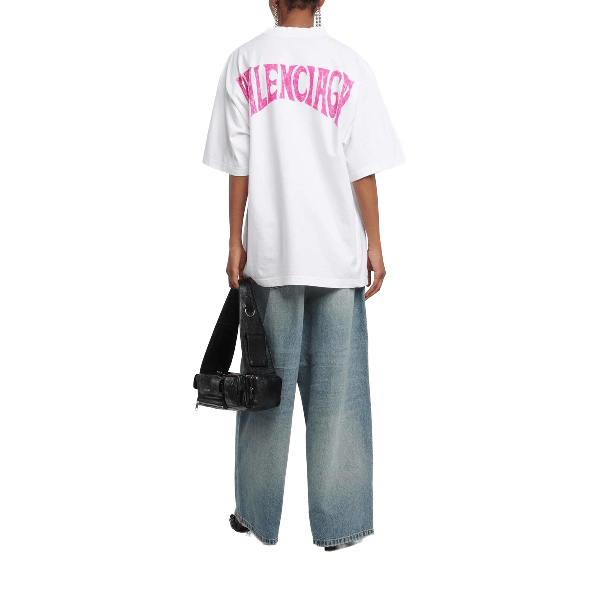 BALENCIAGA Paris Tropical Medium Fit Tee White (SS25)