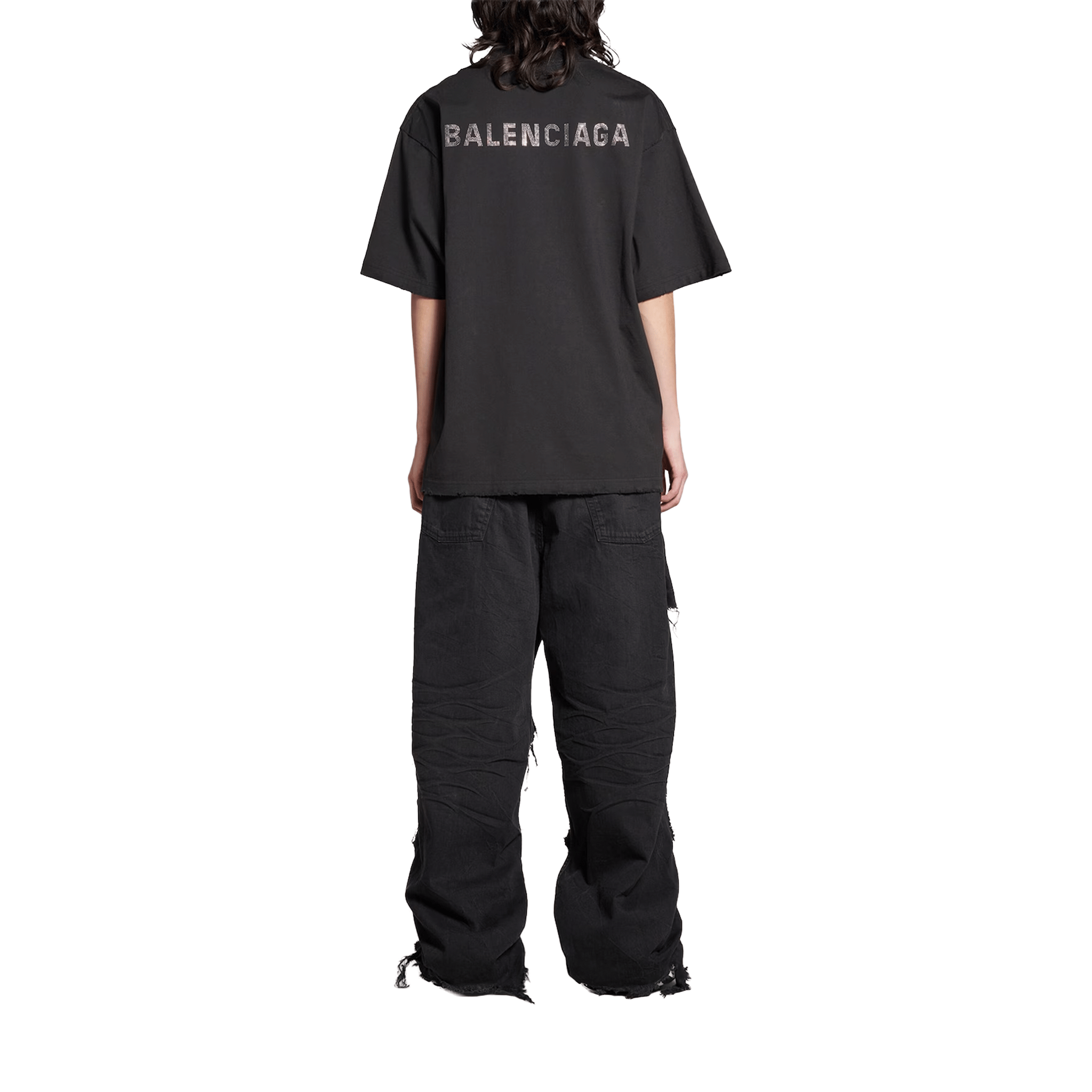 BALENCIAGA Back Large Fit Tee Black (FW23)