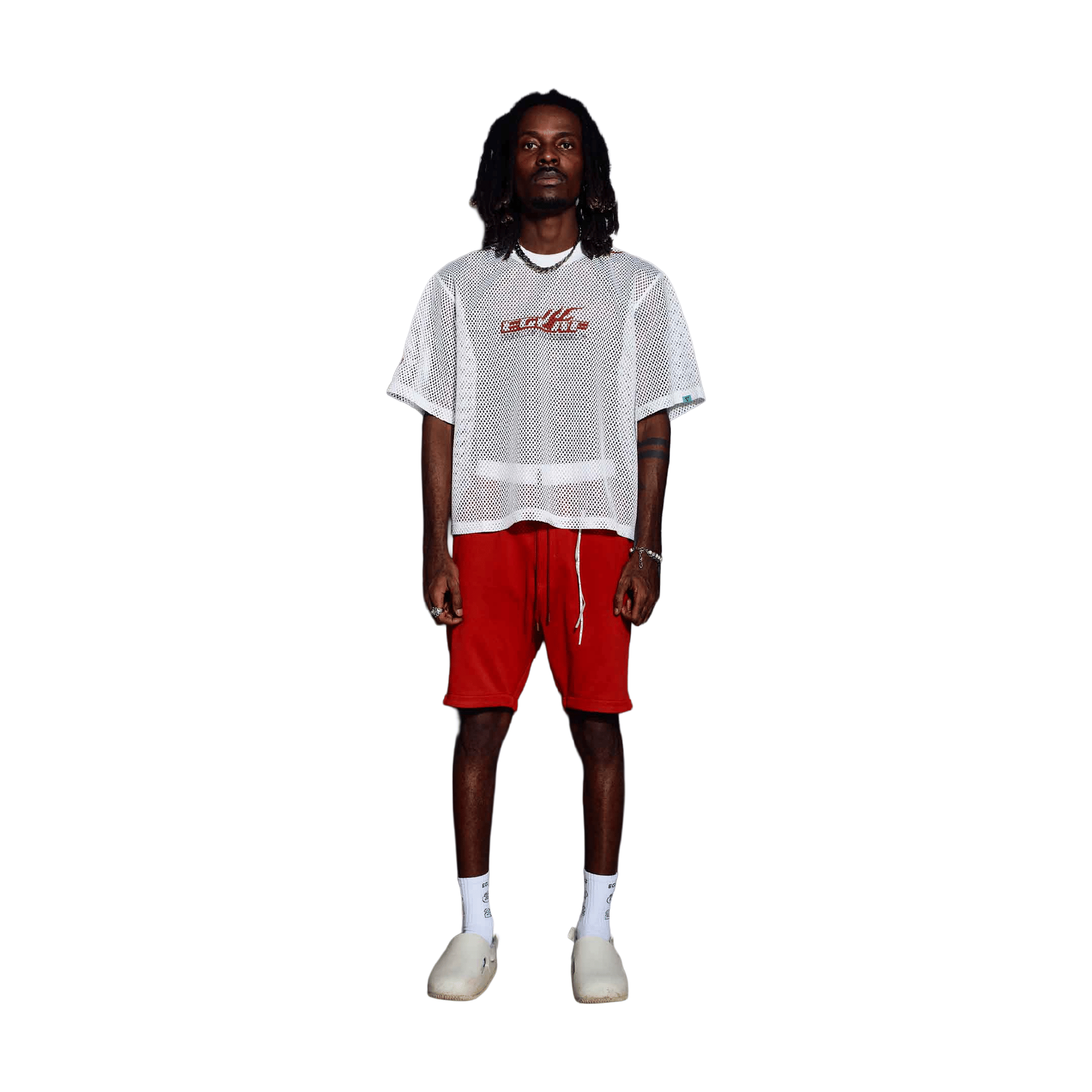 EGLAF MV Mesh Boxy Tee White (FW25)