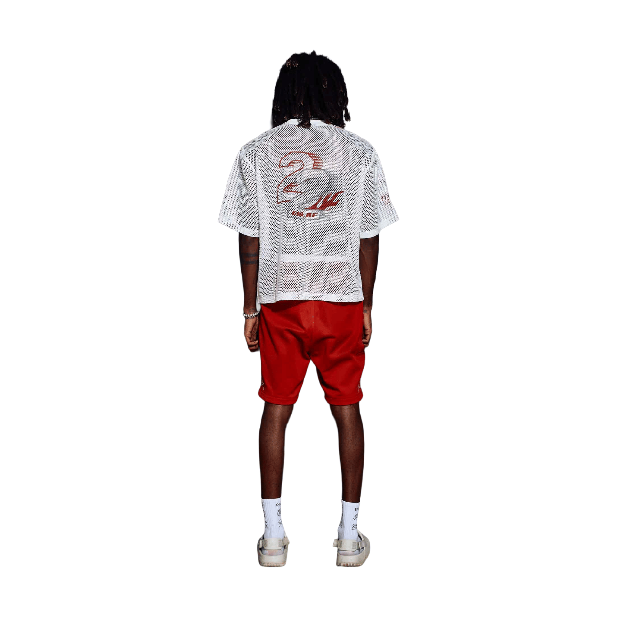 EGLAF MV Mesh Boxy Tee White (FW25)