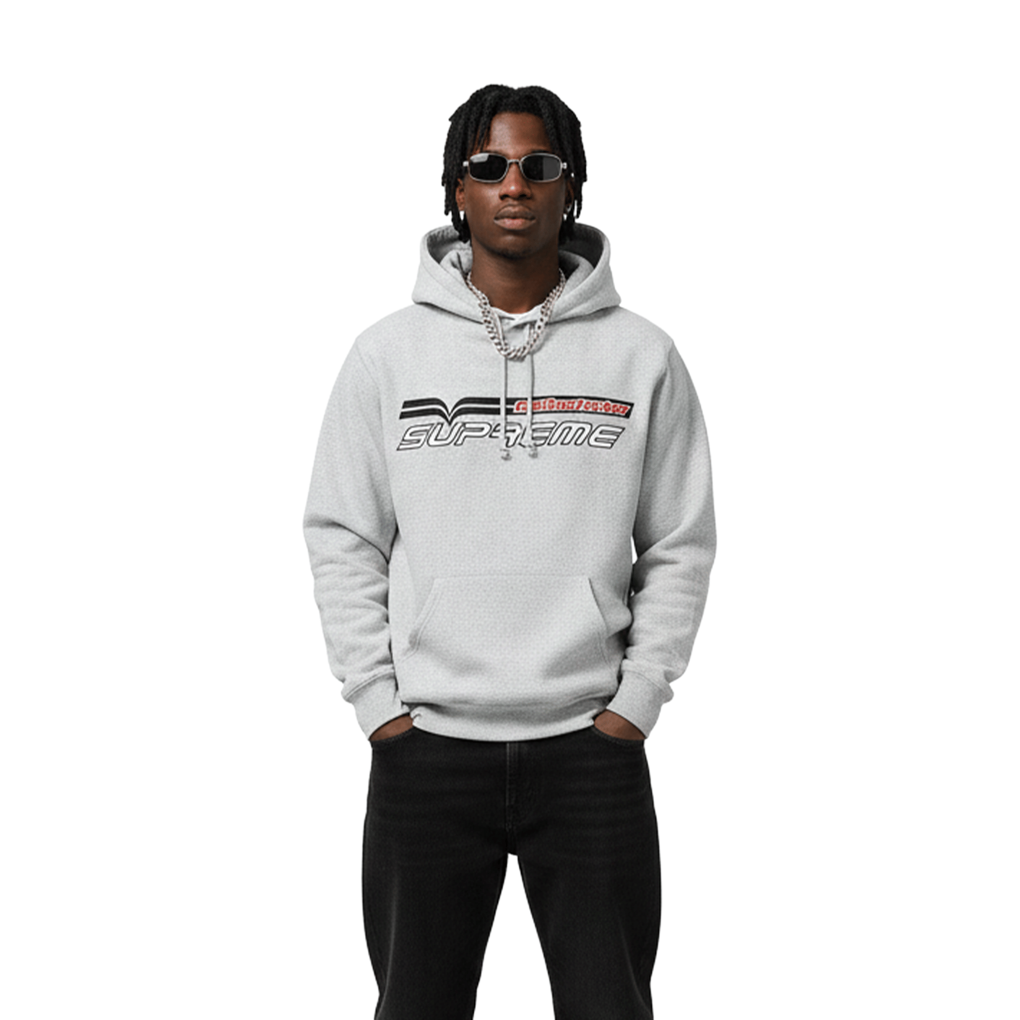 Supreme Motherfucker Hoodie Heather Grey (SS19)