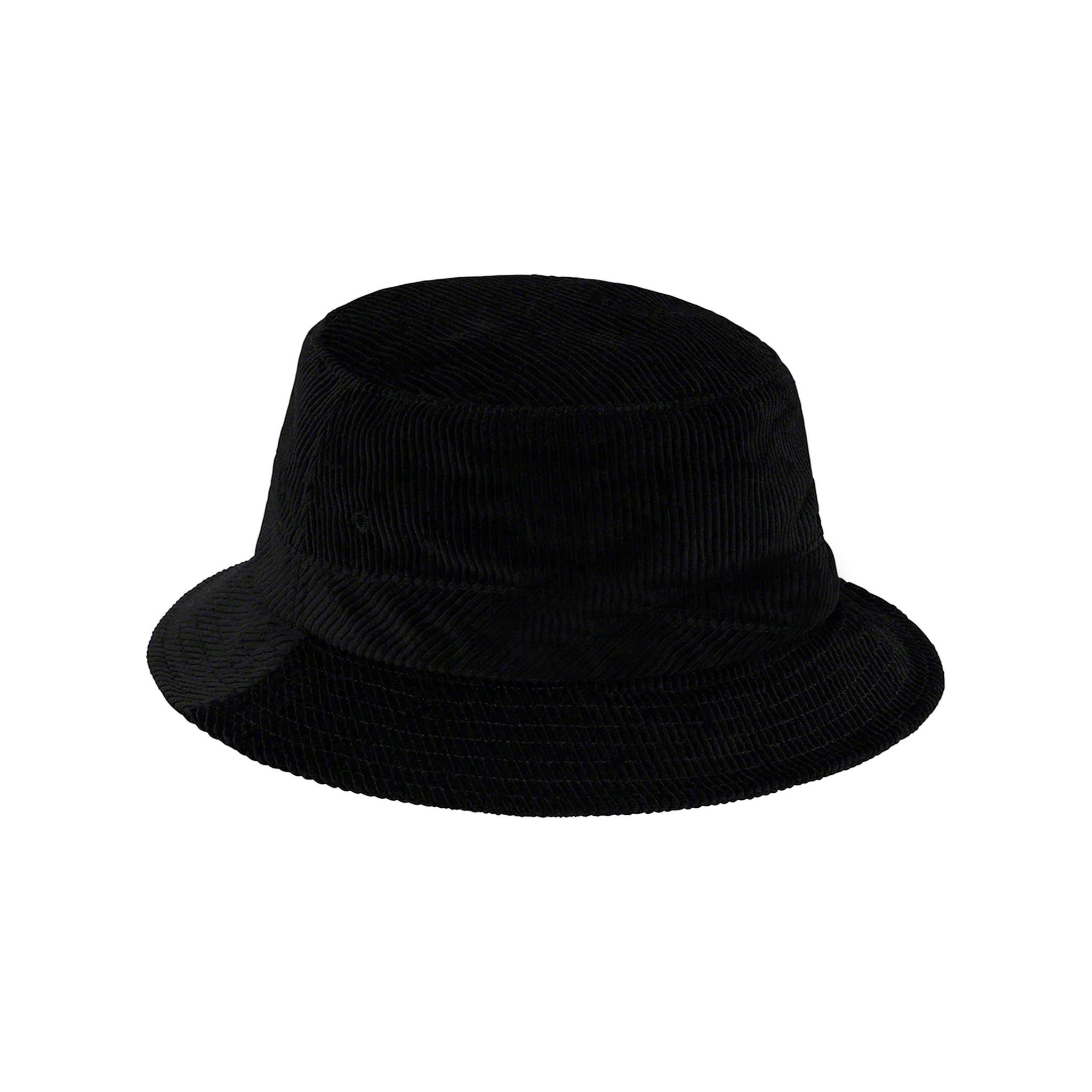 Supreme Compact Logo Corduroy Crusher Hat Black (SS19)