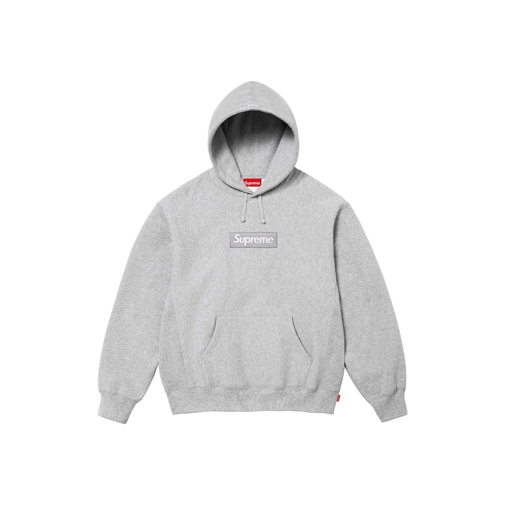 Supreme Box Logo Hoodie Heather Grey (FW24)