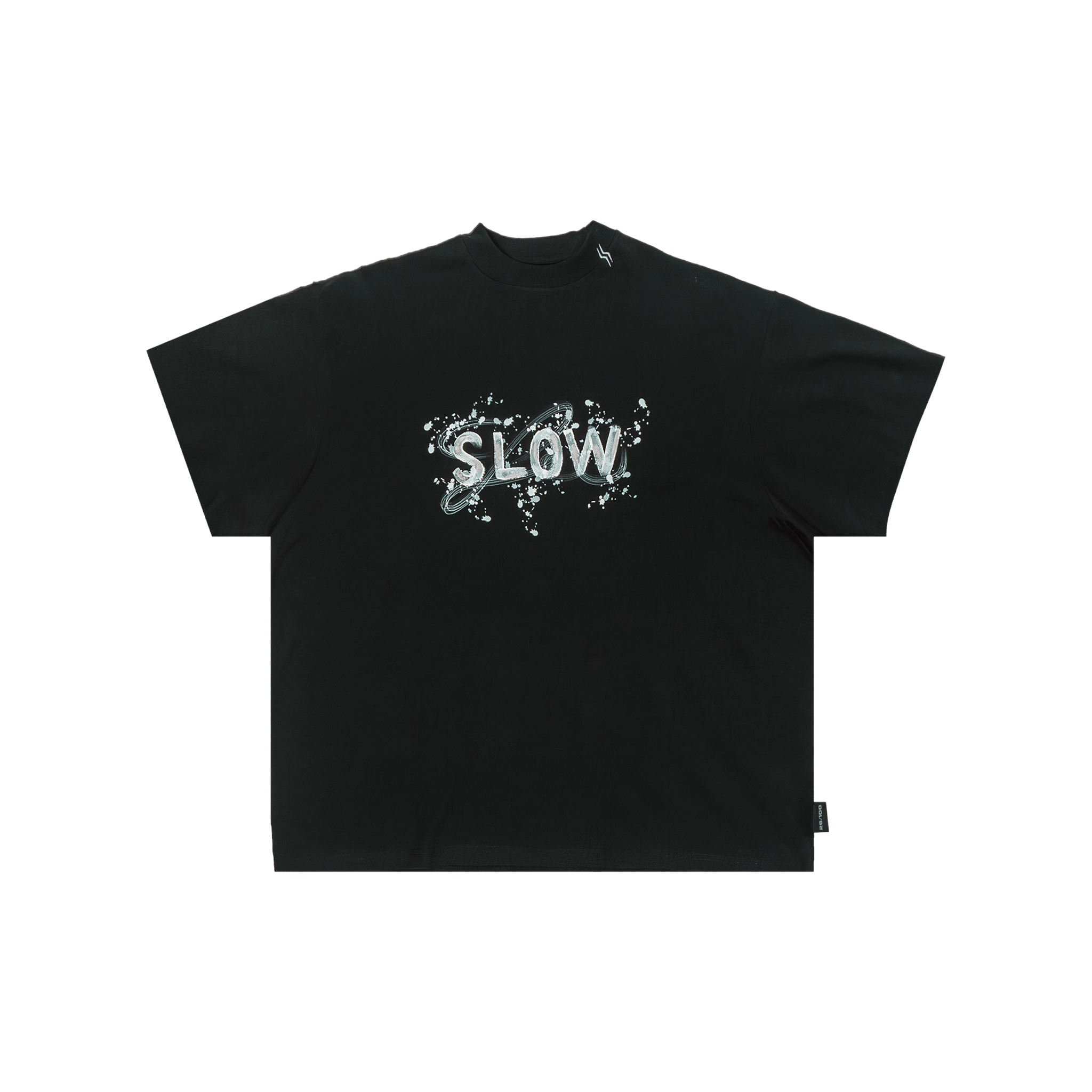 SLOWDOWN Handpainted Concrete Tee Black (FW25)
