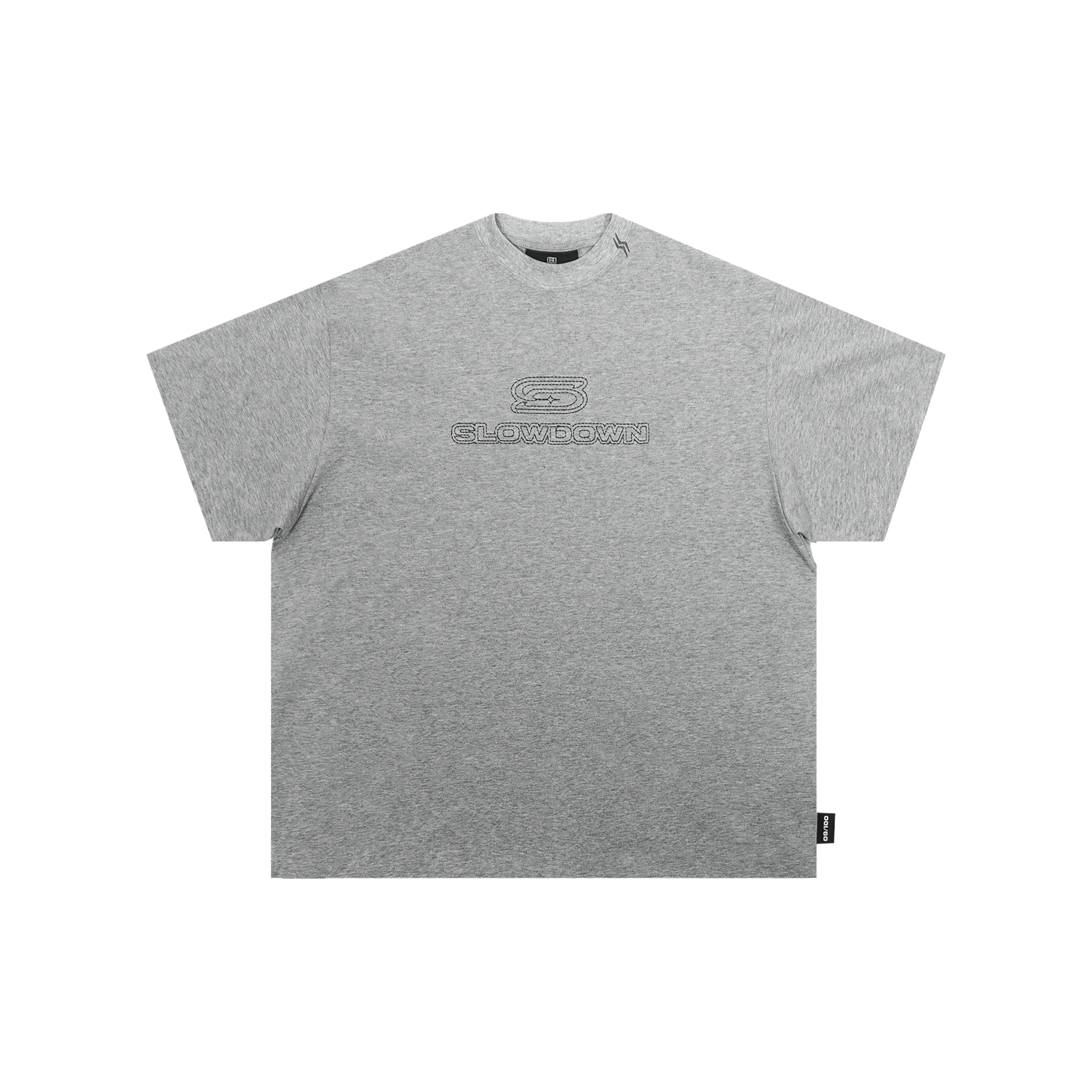 SLOWDOWN Line Embroidered Tee Grey (FW25)