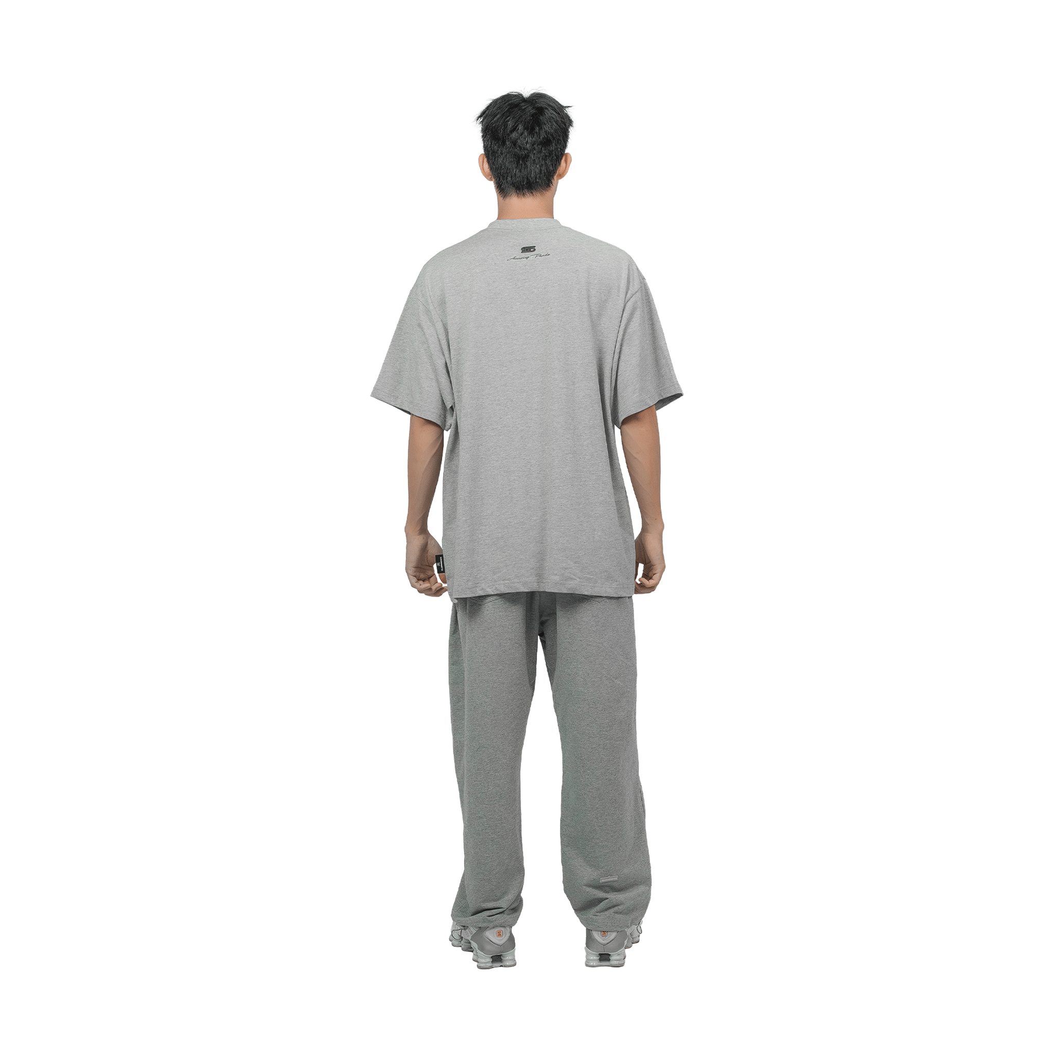 SLOWDOWN Line Embroidered Tee Grey (FW25)