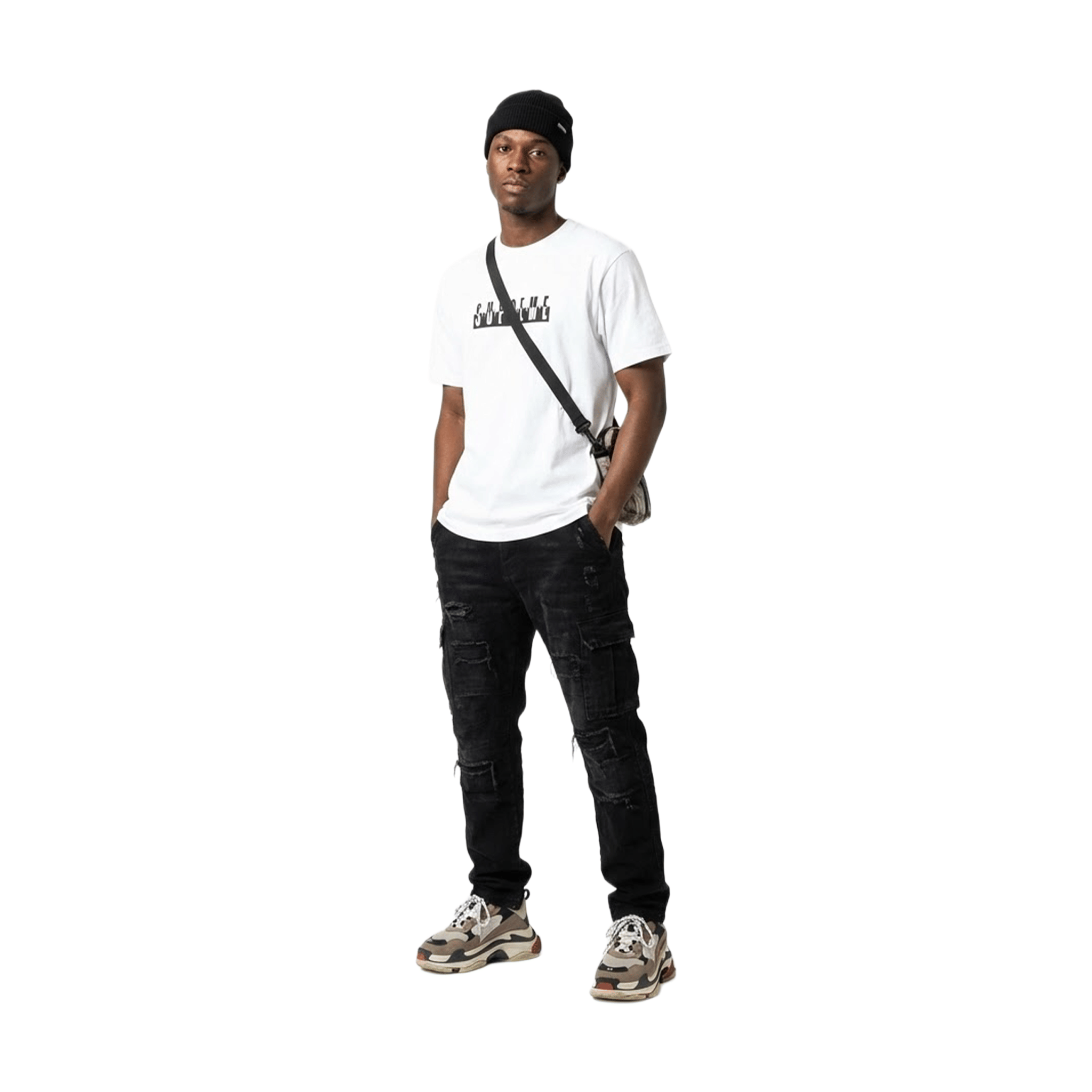 Supreme Split Tee White (FW25)