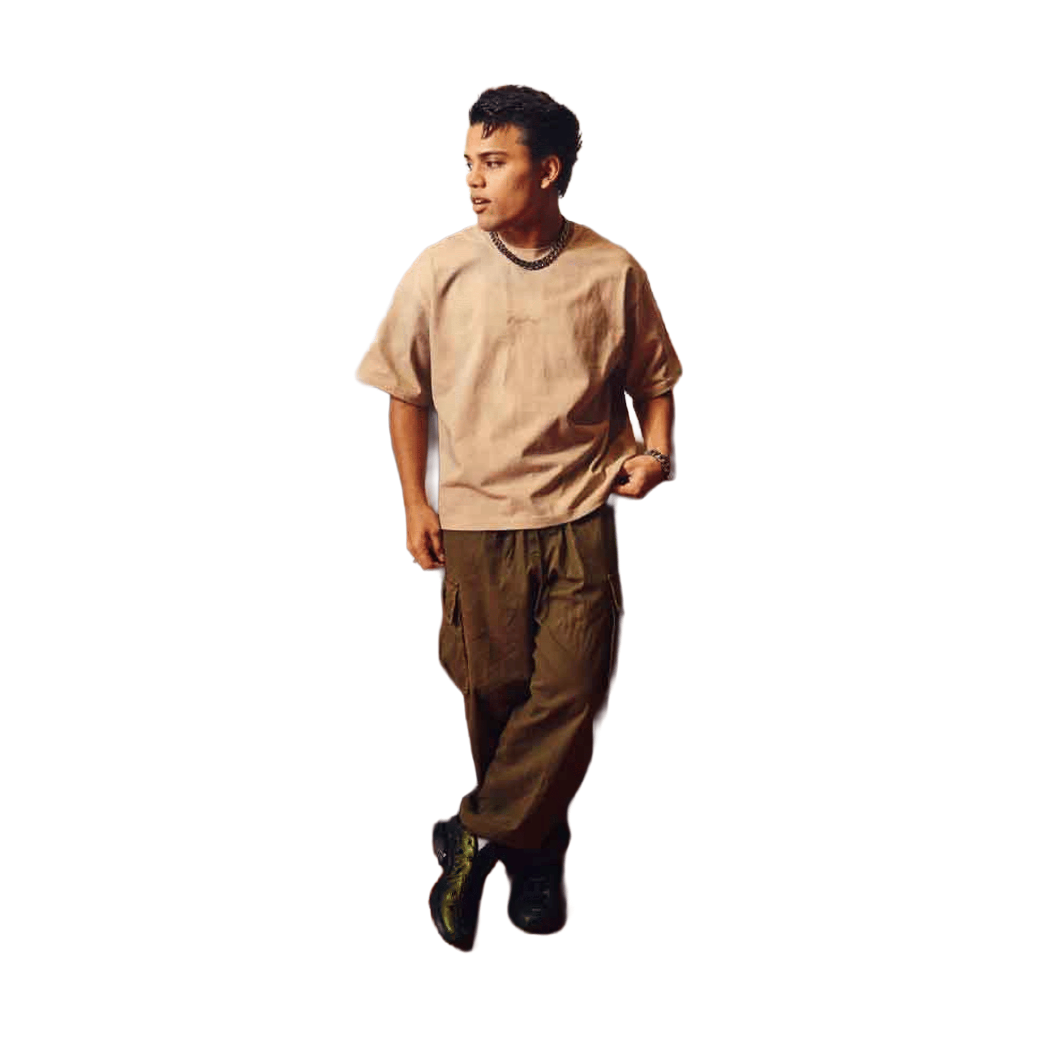 EGLAF R//W Triangle Logo Boxy Tee Brown (FW25)