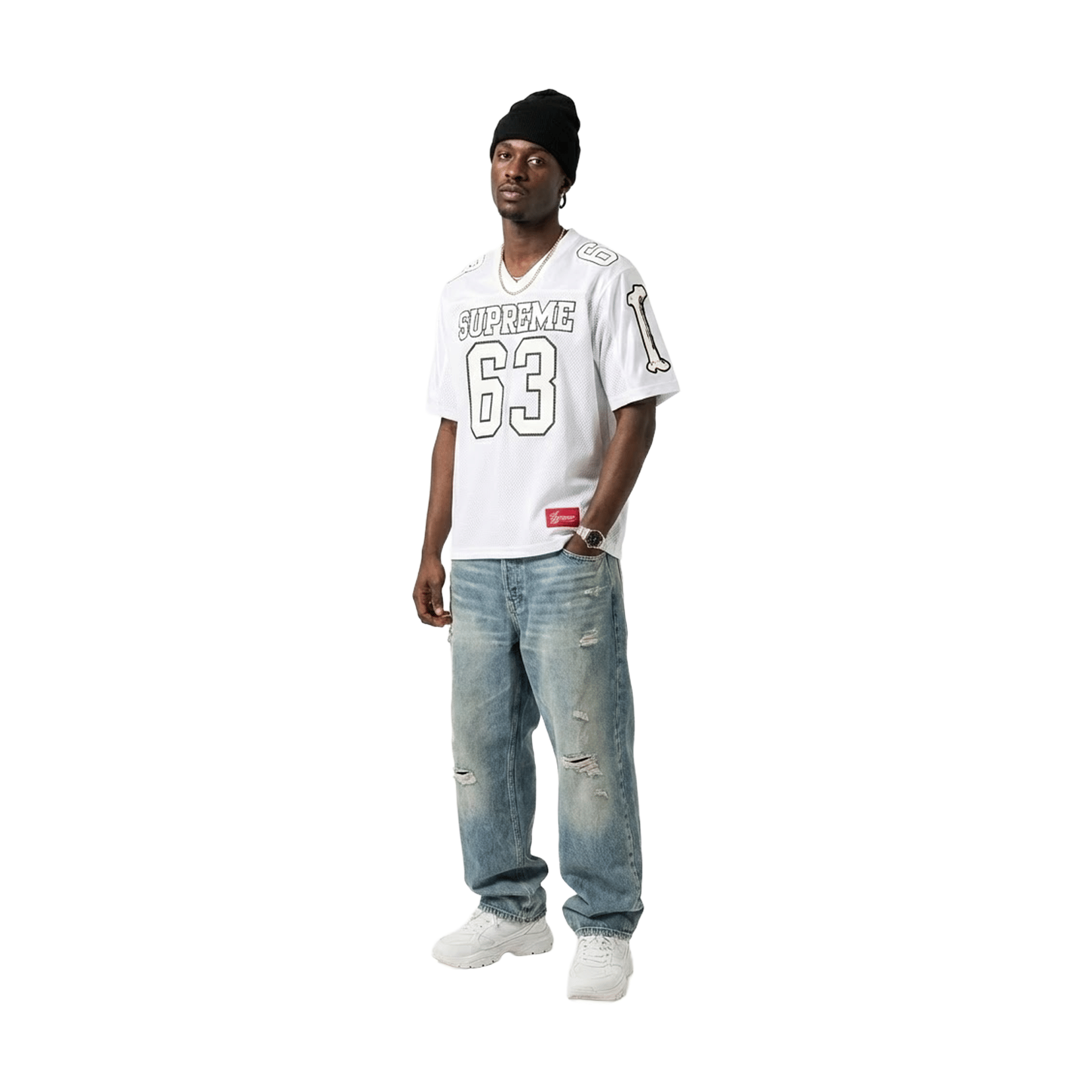 Supreme Bones Football Jersey White (FW25)