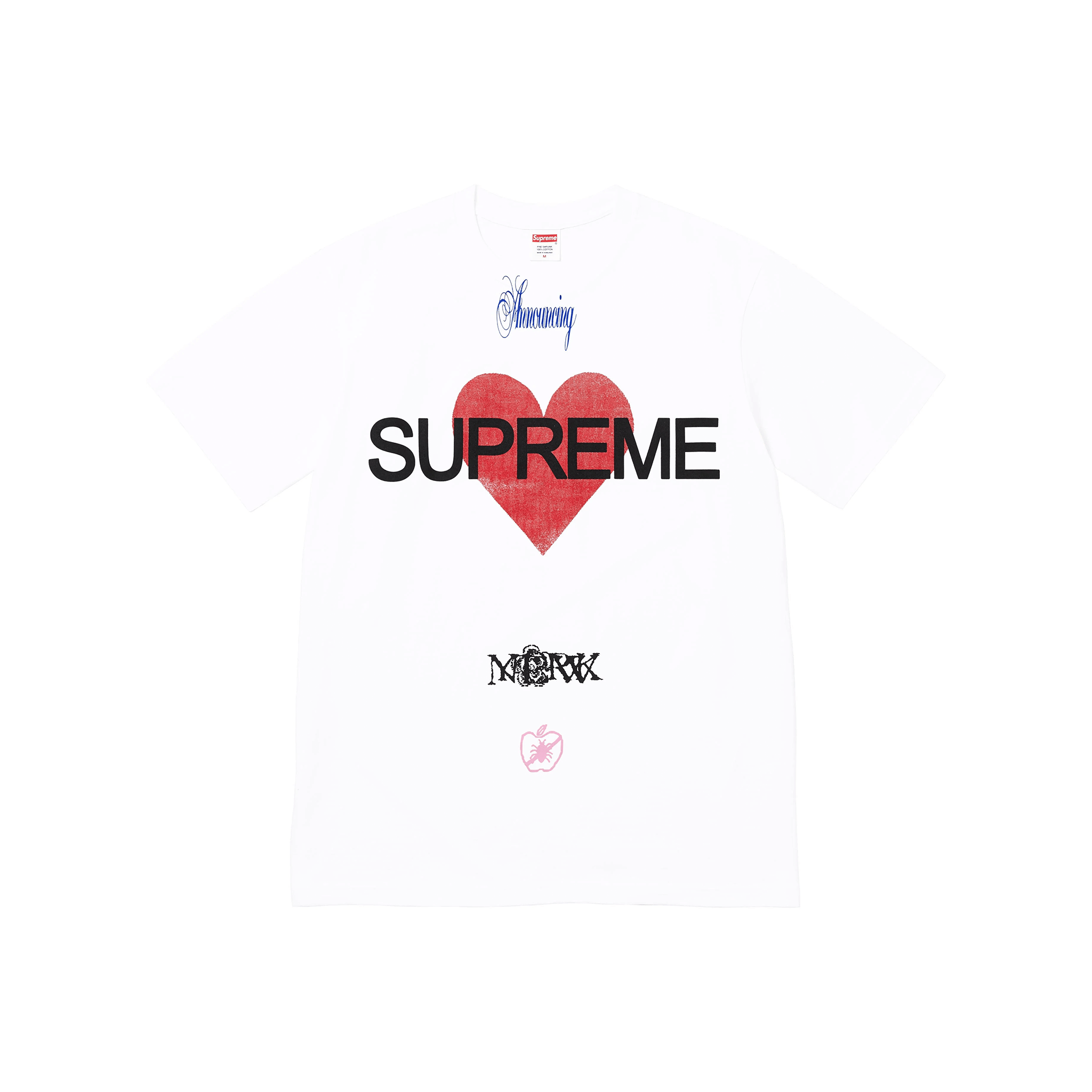 Supreme Announcing Tee White (SS25)