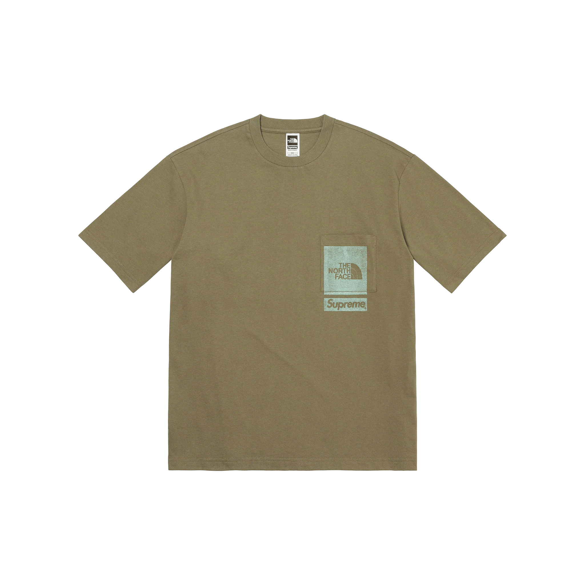 Supreme x THE NORTH FACE Printed Pocket Tee Olive (SS23)