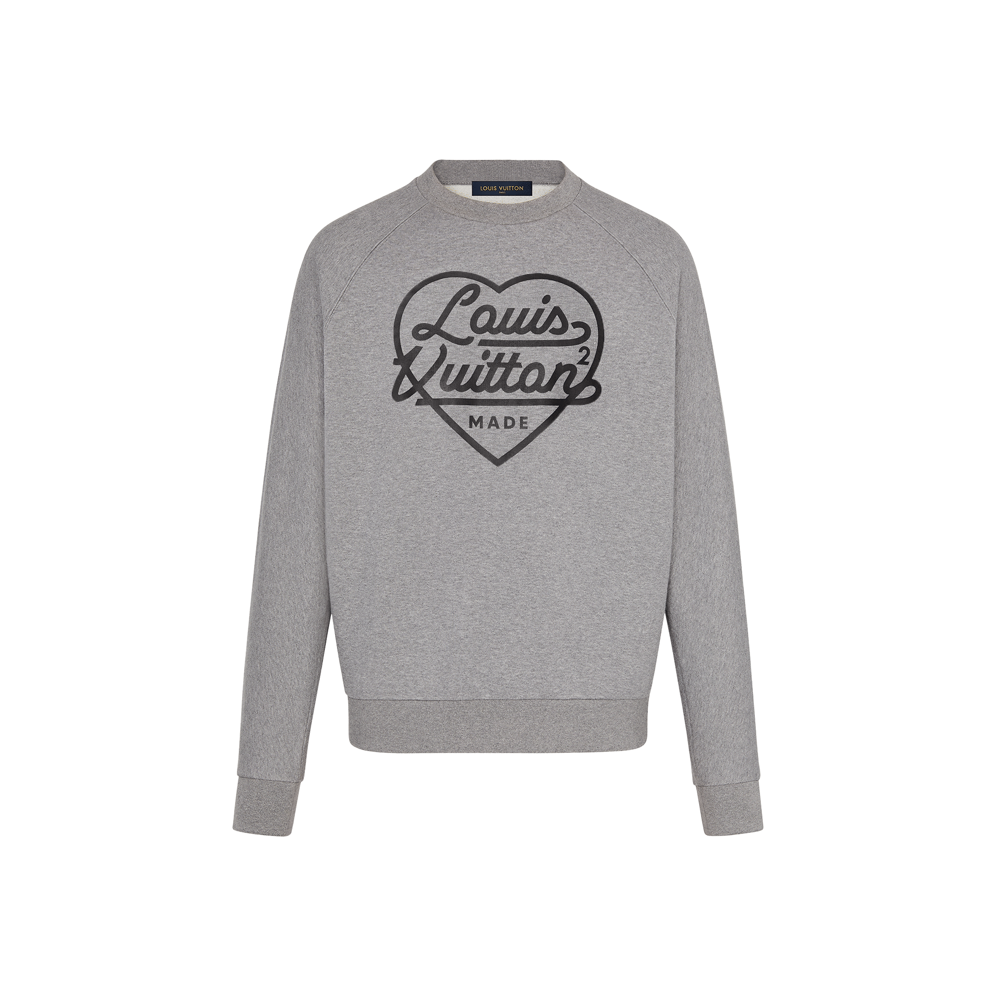 LOUIS VUITTON x Nigo Printed Heart Sweatshirt Light Grey (FW21)