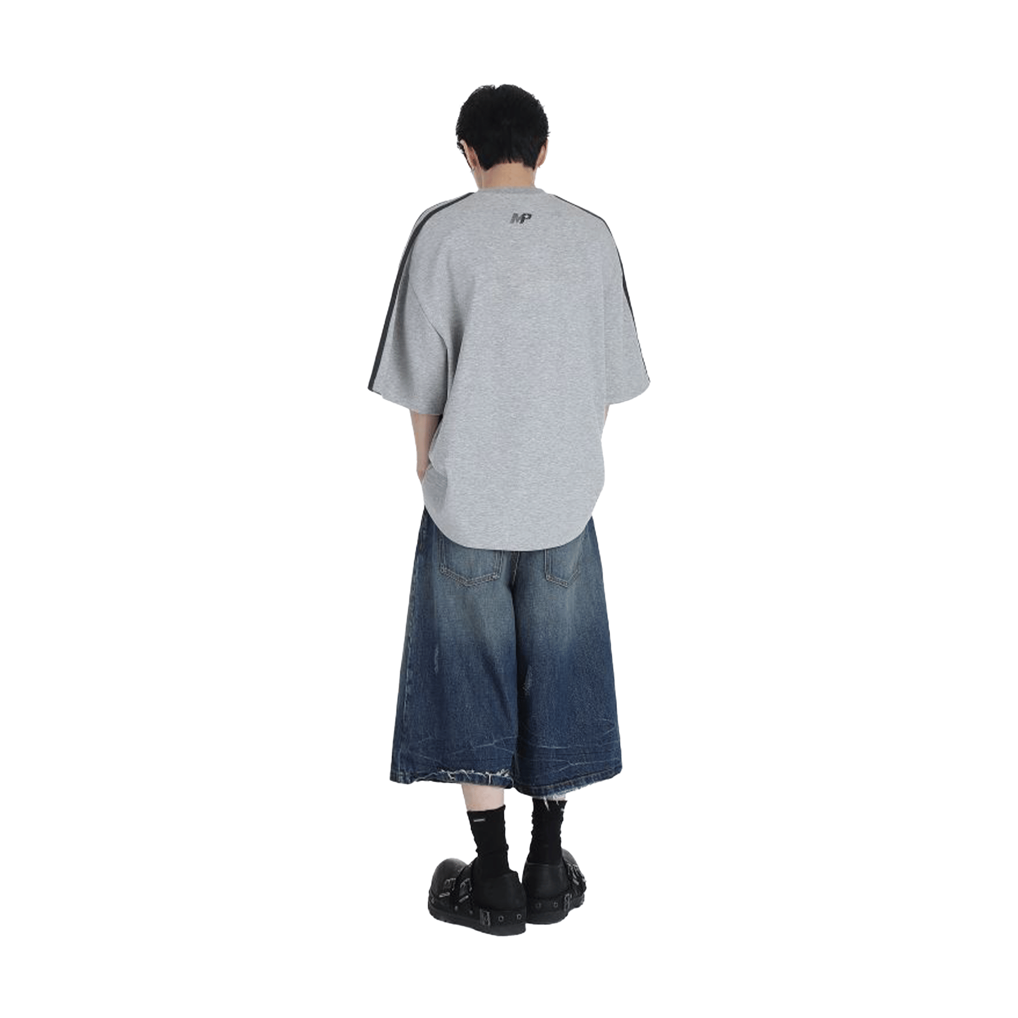 MASONPRINCE Club Printed Striped Tee Grey (SS24)