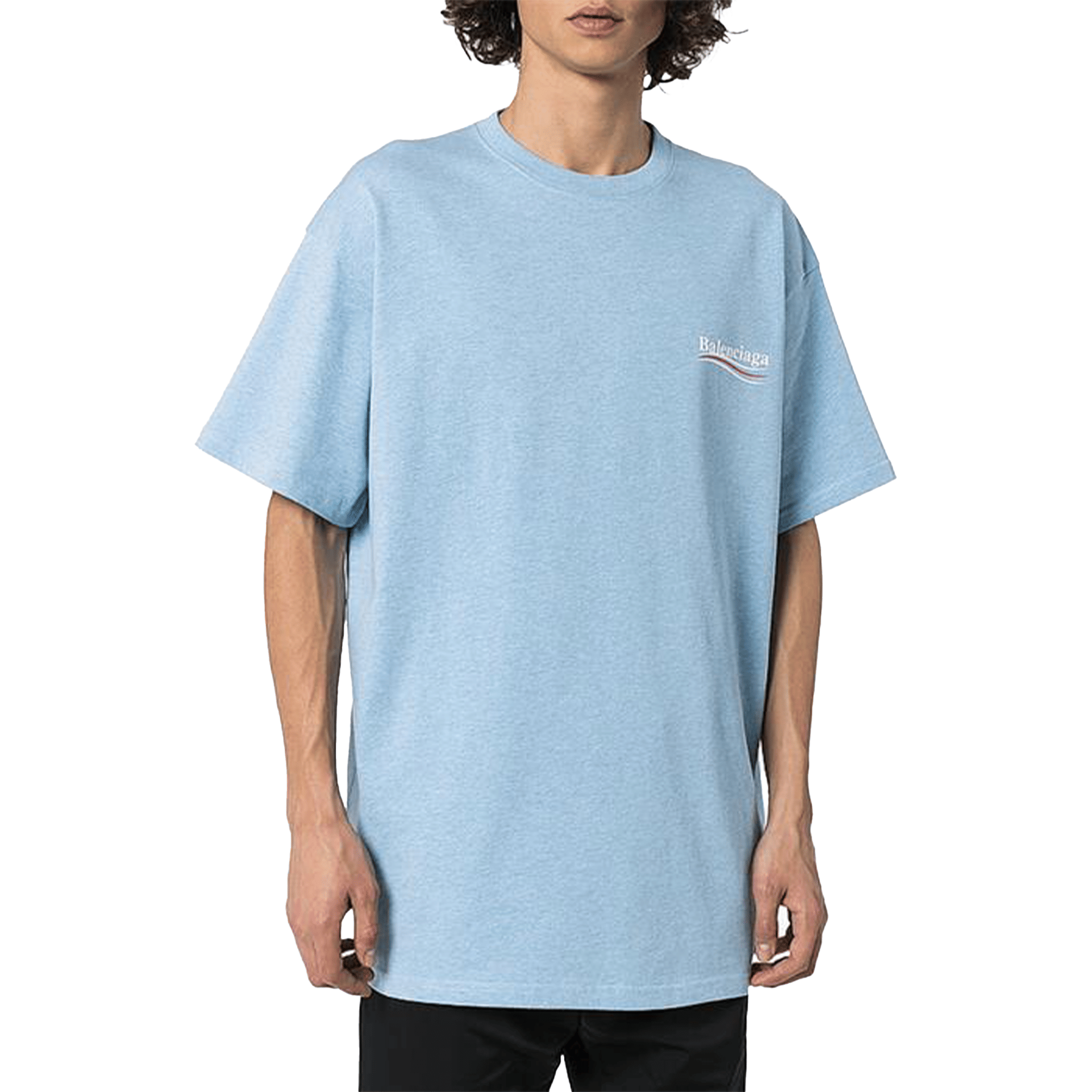 BALENCIAGA Political Campaign Tee Blue (SS23)